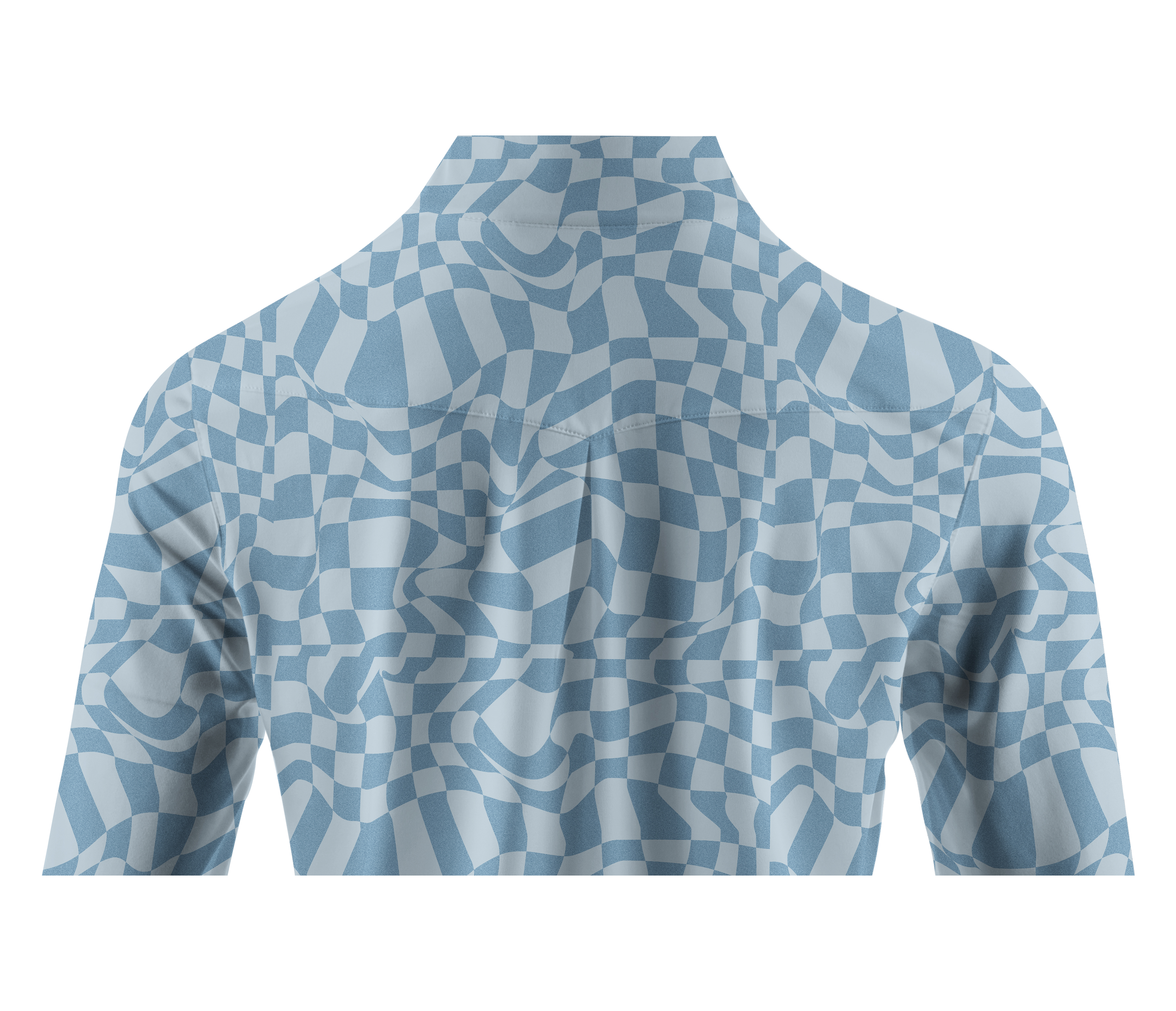 Cherryswing Women's Distorted Plaid Long Sleeve Golf Polo Shirt