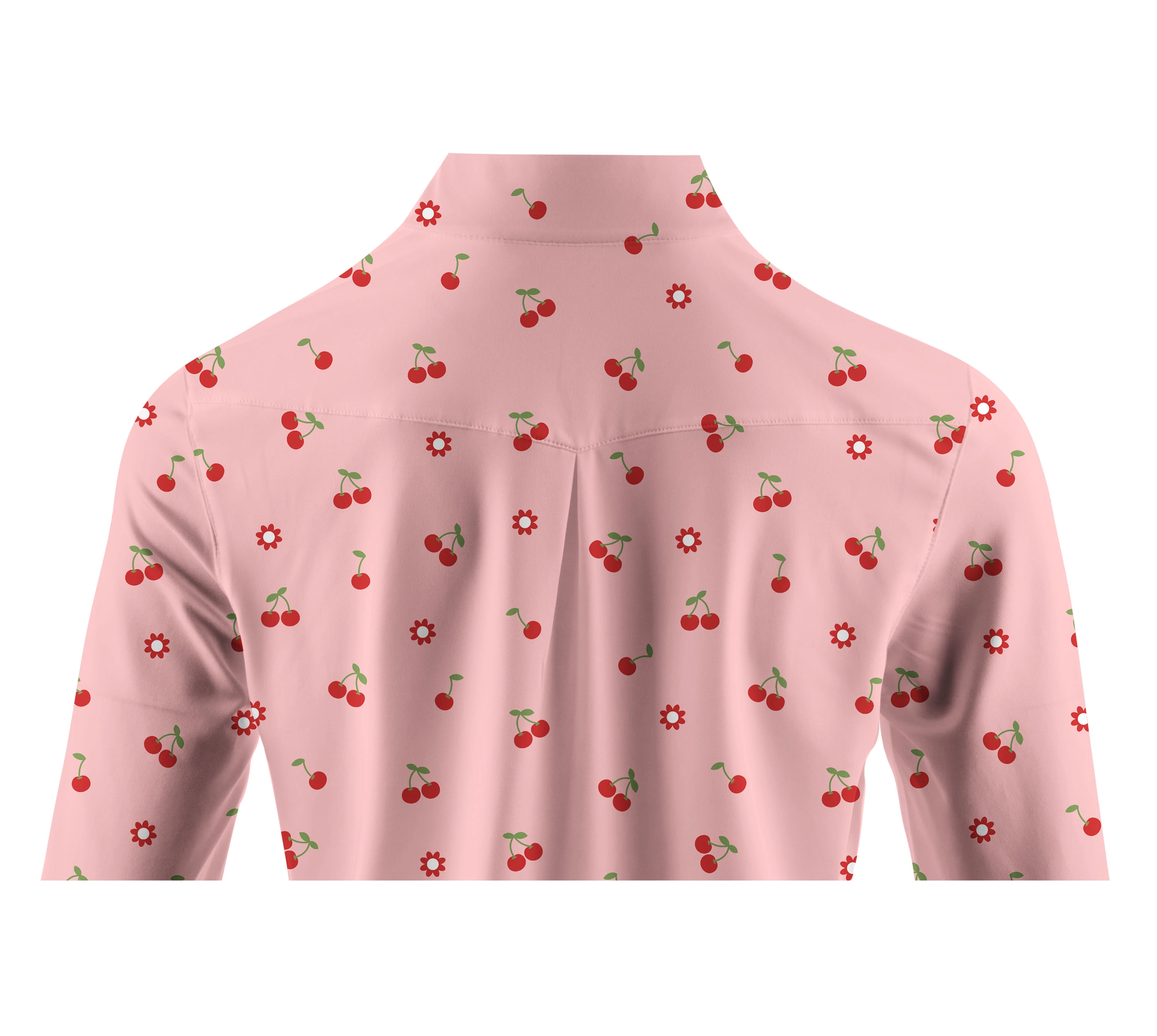 Cherryswing Women's Cherries Long Sleeve Golf Polo Shirt