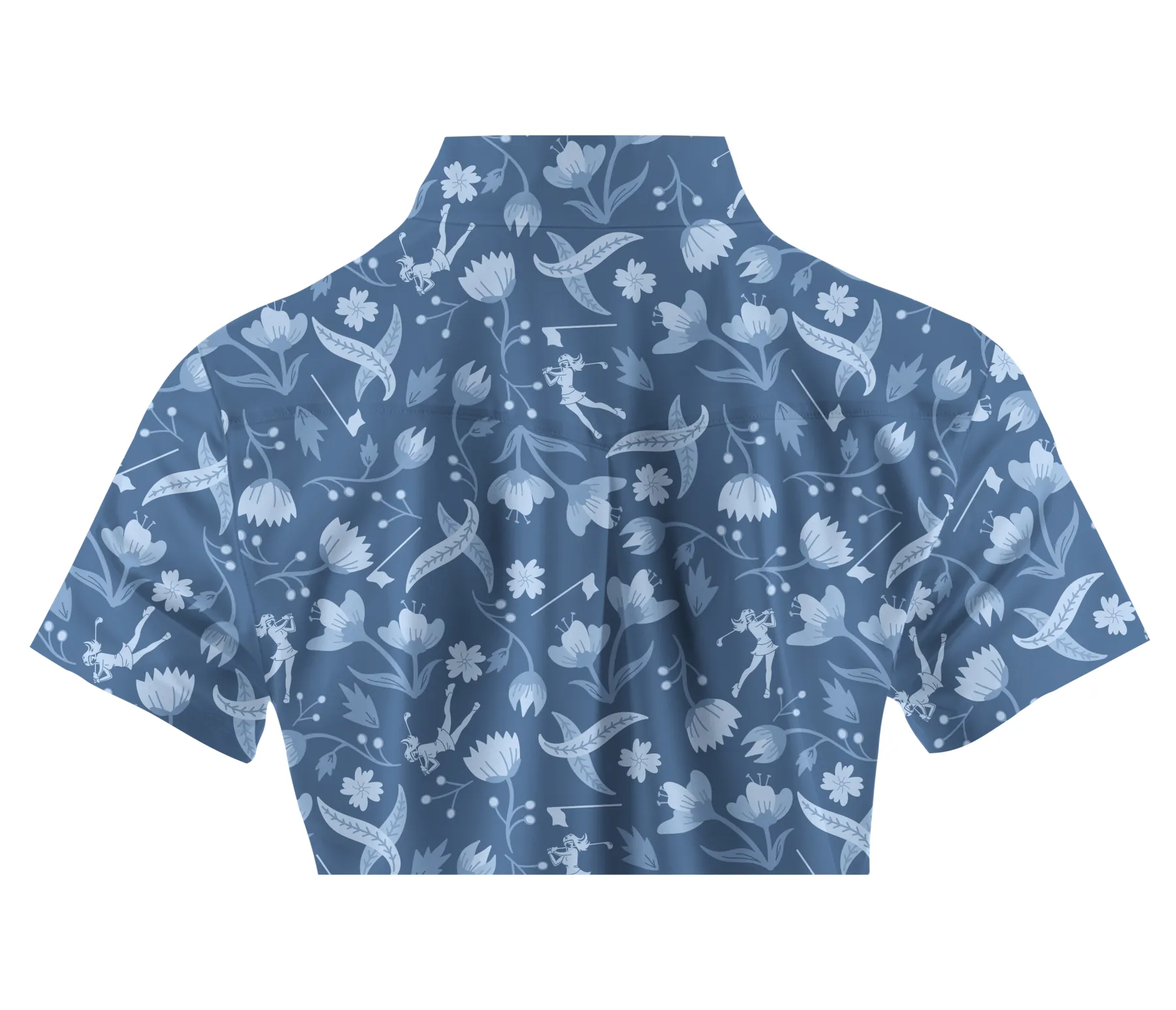 Cherryswing Women's Floral and Bird Patterns Short Sleeve Golf Shirt