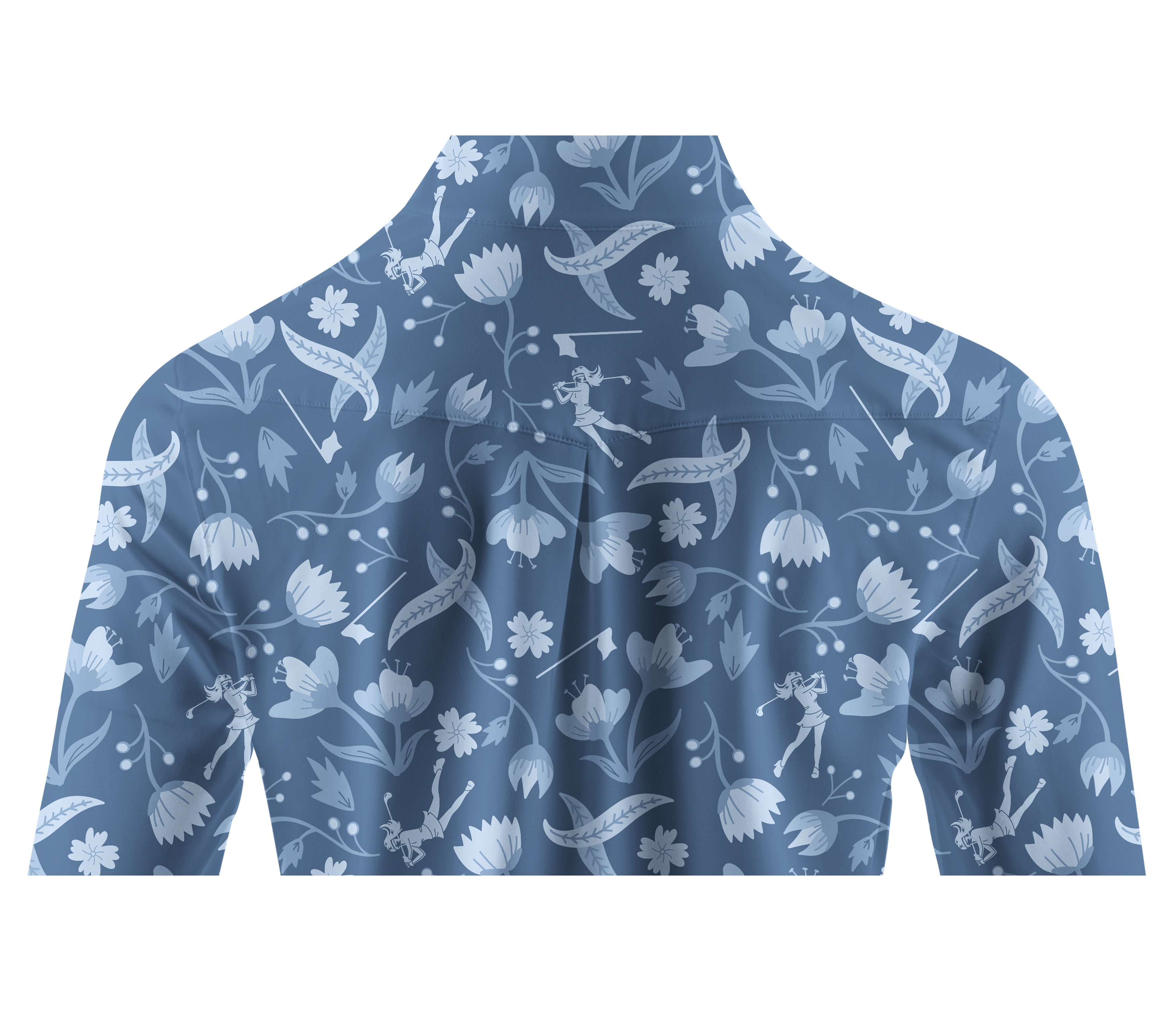 Cherryswing Women's Floral and Bird Patterns Long Sleeve Golf Shirt