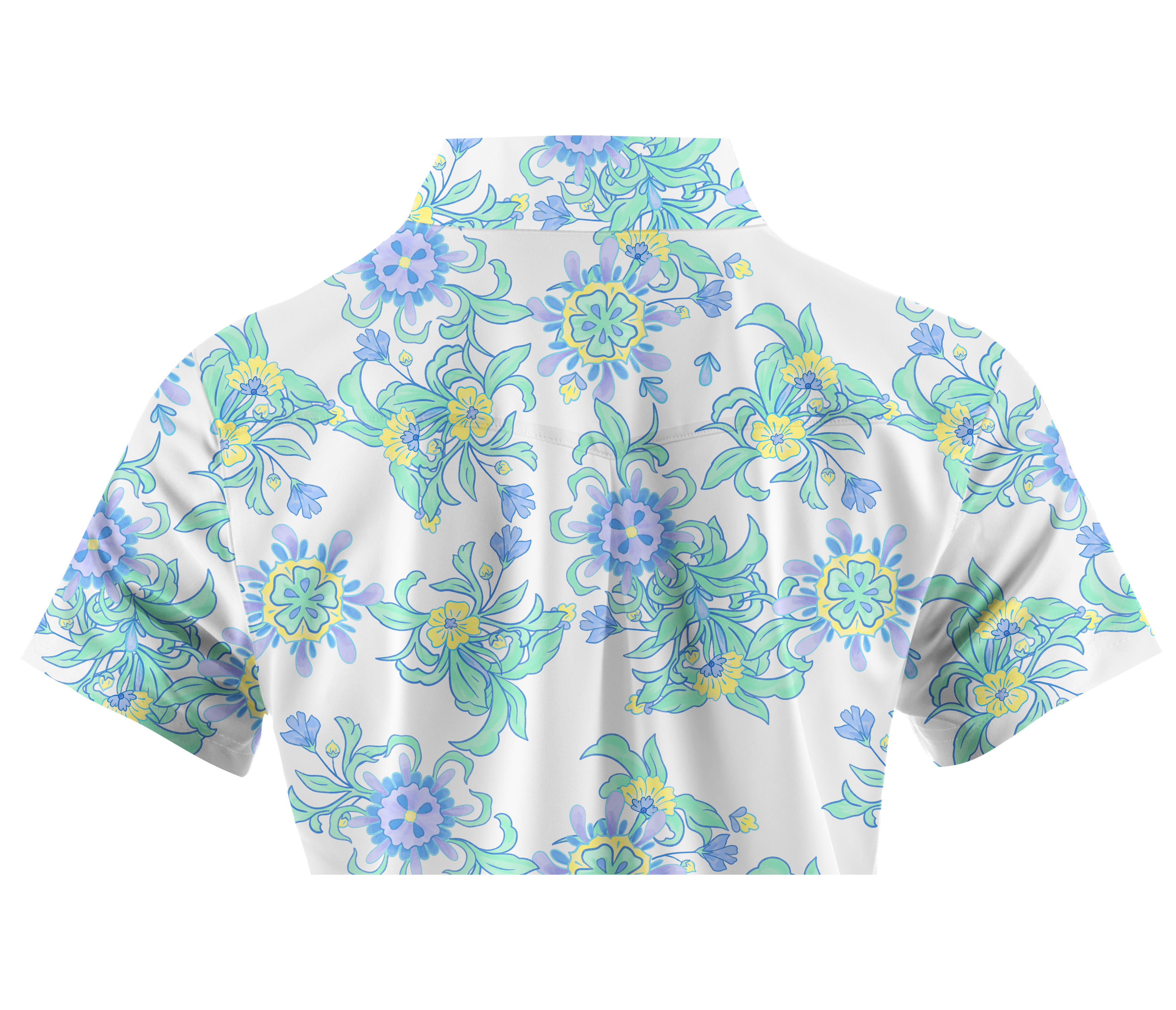 Cherryswing Women's Lively Floral Patterns Short Sleeve Golf Shirt