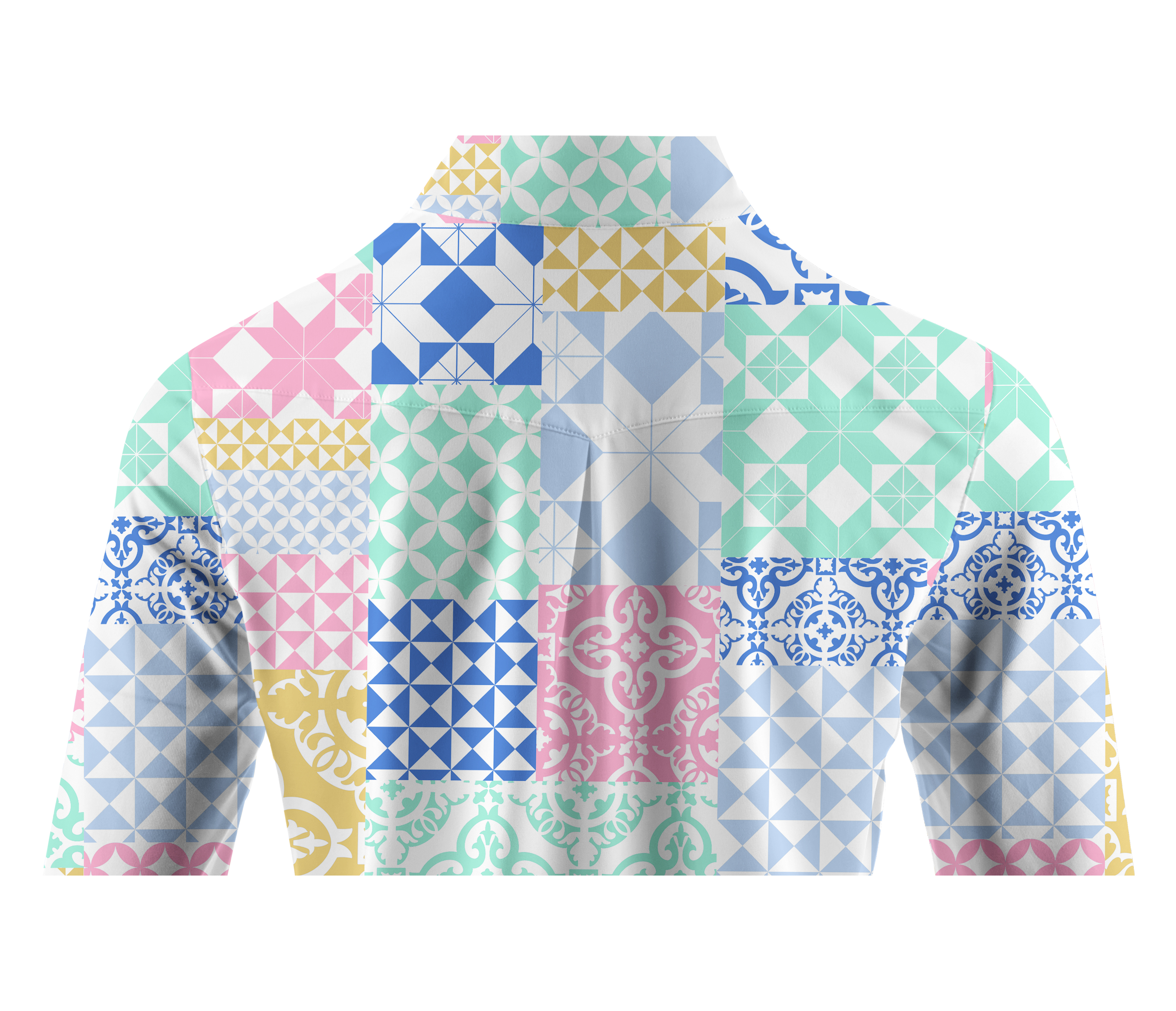 Cherryswing Women's Square and Diamond Long Sleeve Golf Shirt