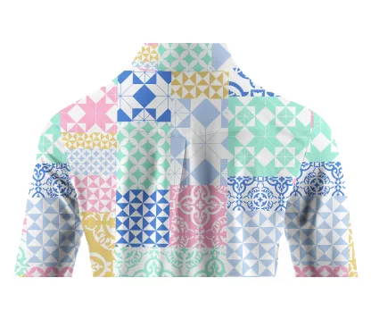 Cherryswing Women's Square and Diamond Long Sleeve Golf Shirt