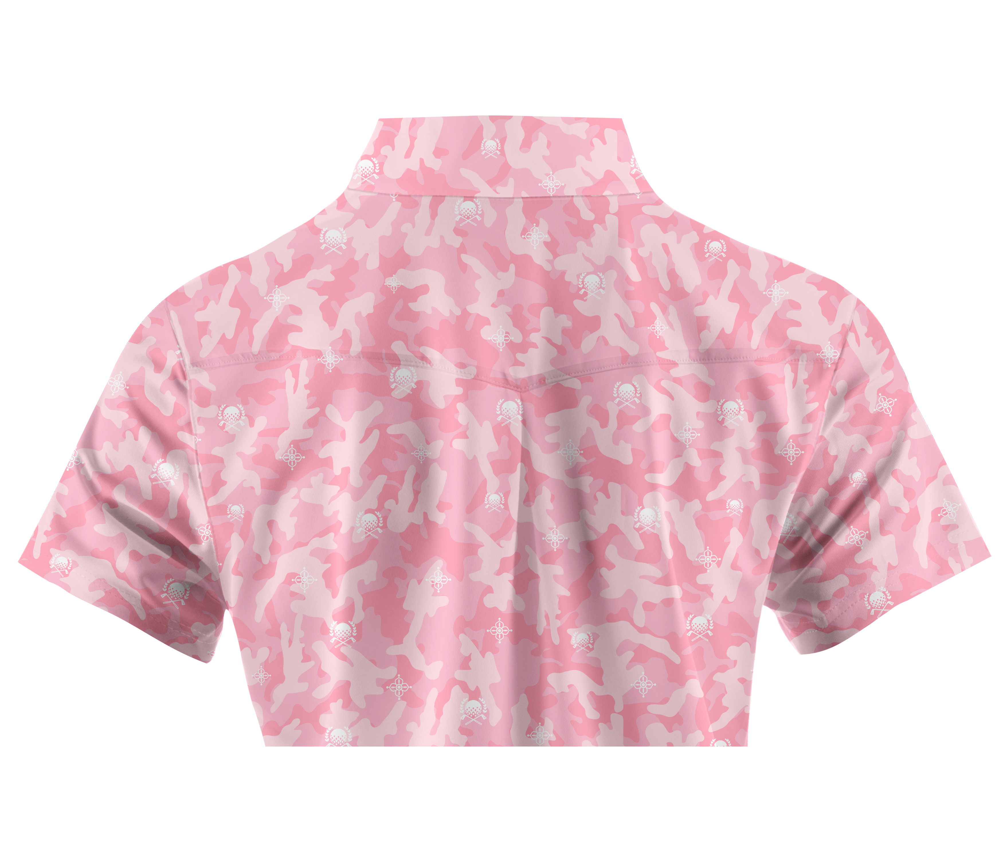 Cherryswing Women's Pink Camouflage Short Sleeve Golf Shirt