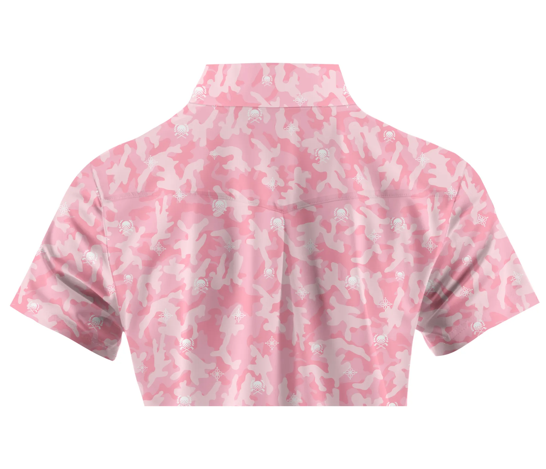 Cherryswing Women's Pink Camouflage Short Sleeve Golf Shirt
