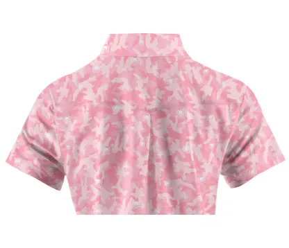 Cherryswing Women's Pink Camouflage Short Sleeve Golf Shirt