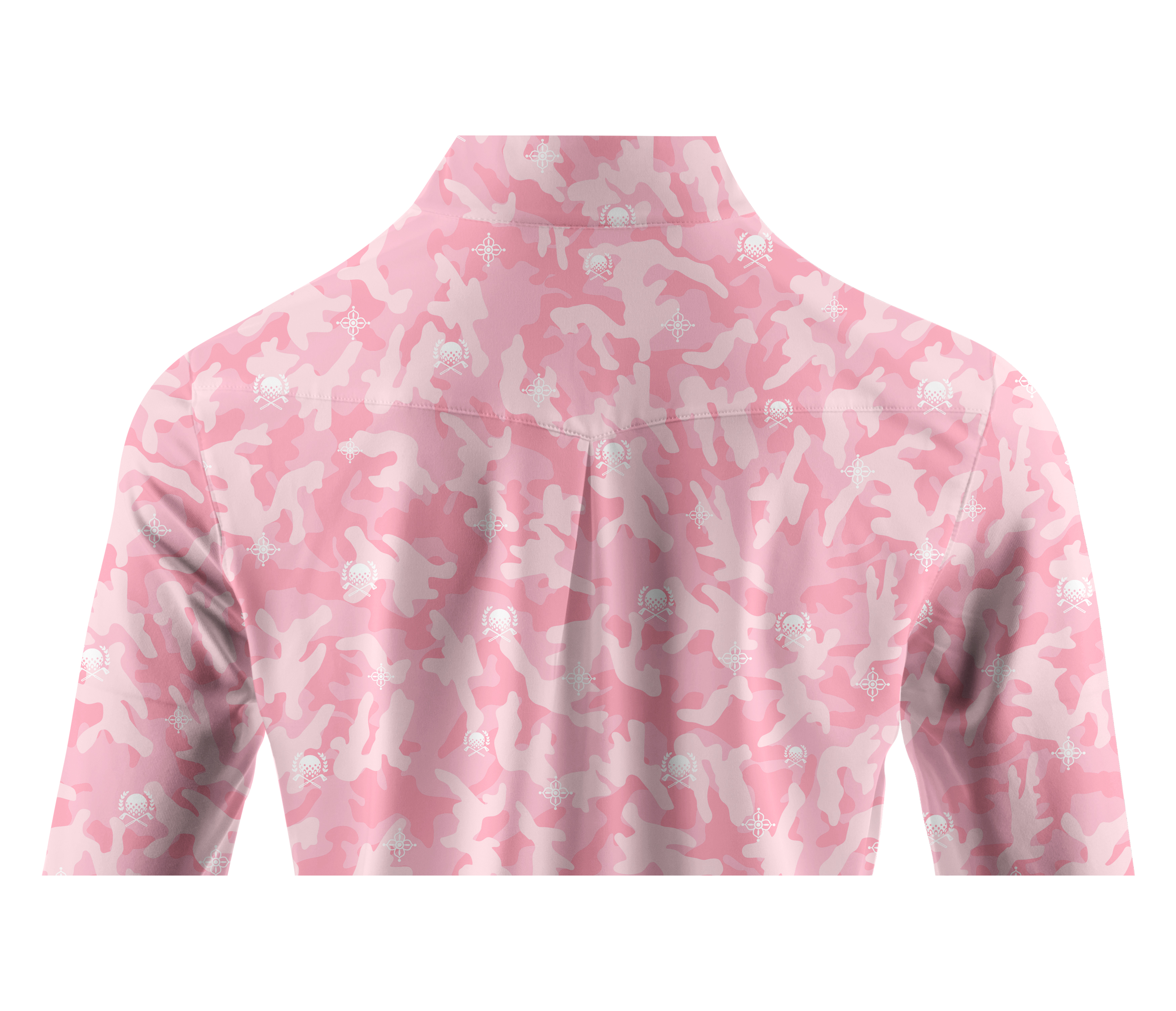 Cherryswing Women's Pink Camouflage Long Sleeve Golf Shirt