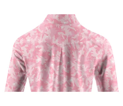 Cherryswing Women's Pink Camouflage Long Sleeve Golf Shirt