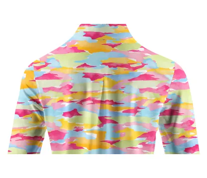 Cherryswing Women's Vibrant Camouflage Long Sleeve Golf Shirt