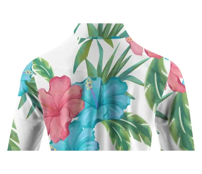 Cherryswing Women's Tropical Garden Long Sleeve Golf Shirt