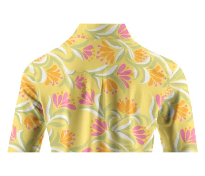 Cherryswing Women's Tropical Bloom Long Sleeve Golf Shirt