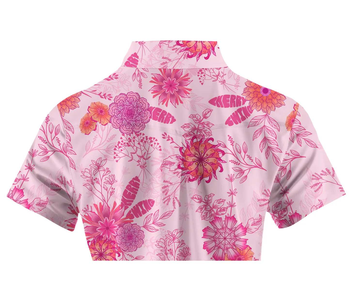 Cherryswing Women's Cherry Blossom Short Sleeve Golf Shirt