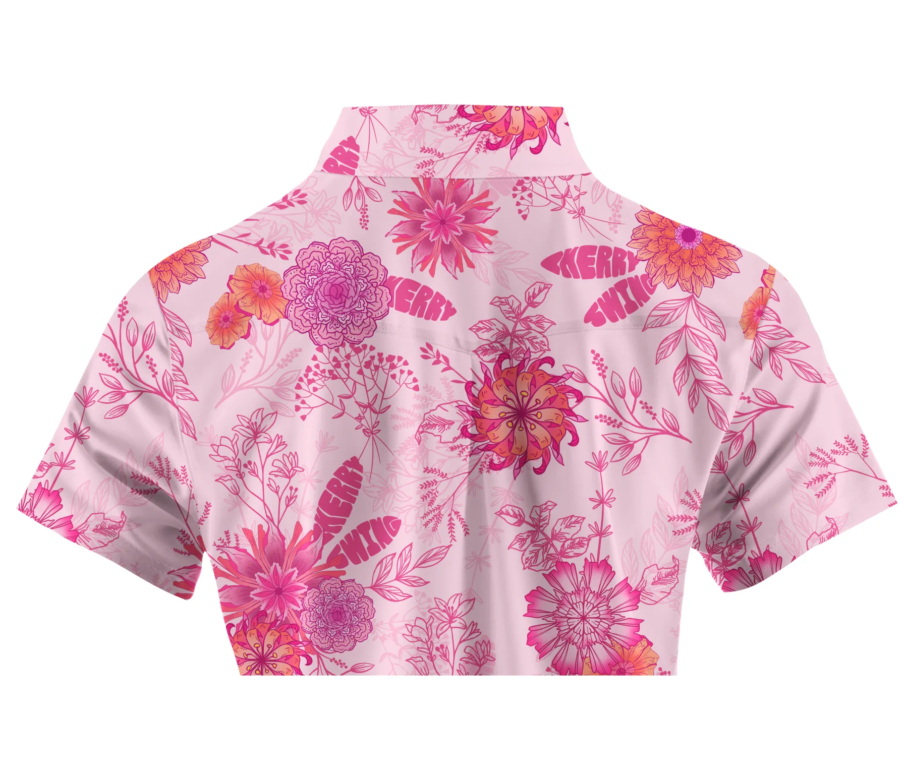 Cherryswing Women's Cherry Blossom Short Sleeve Golf Shirt