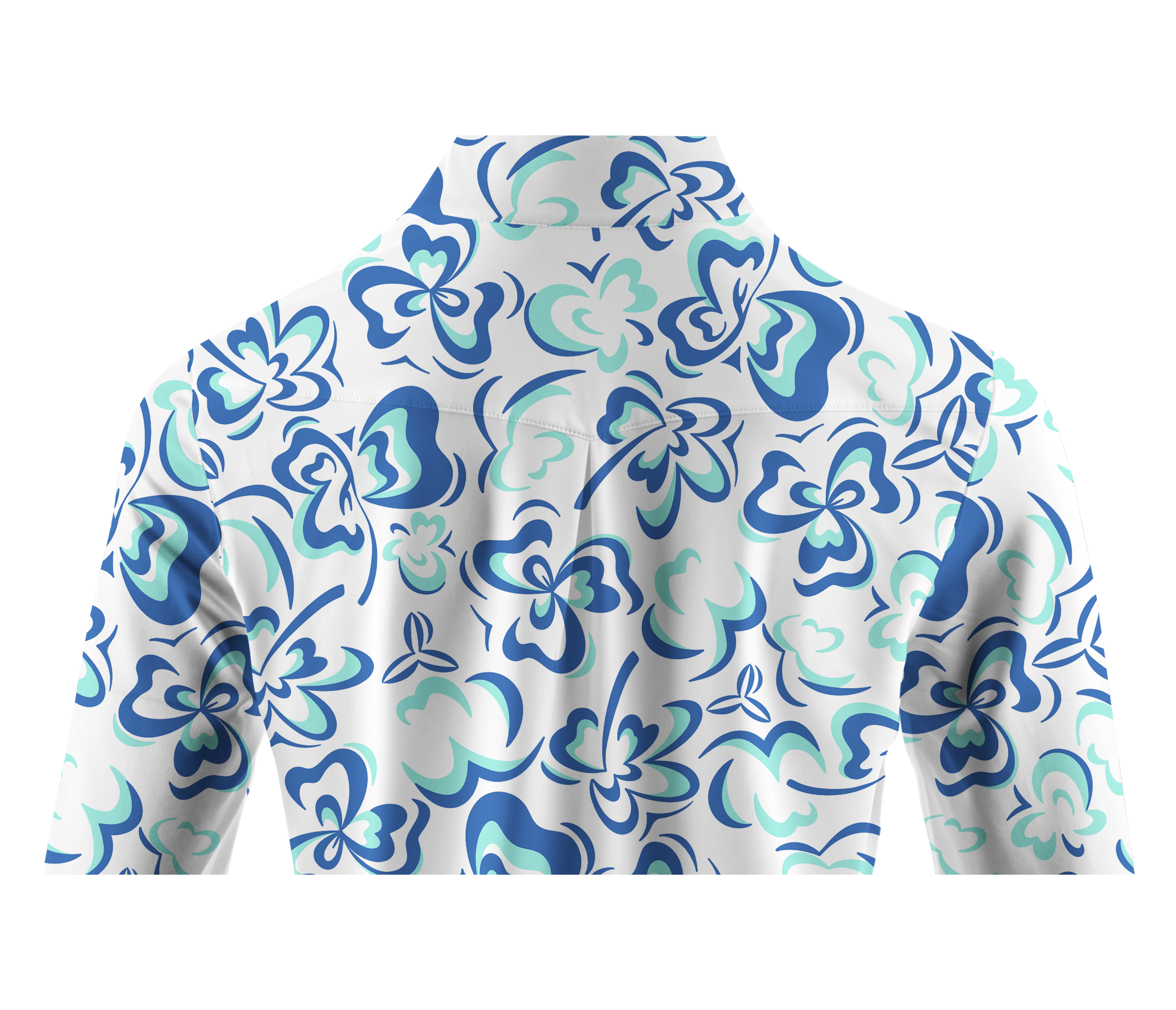 Cherryswing Women's Delicate Flower Pattern Long Sleeve Golf Shirt