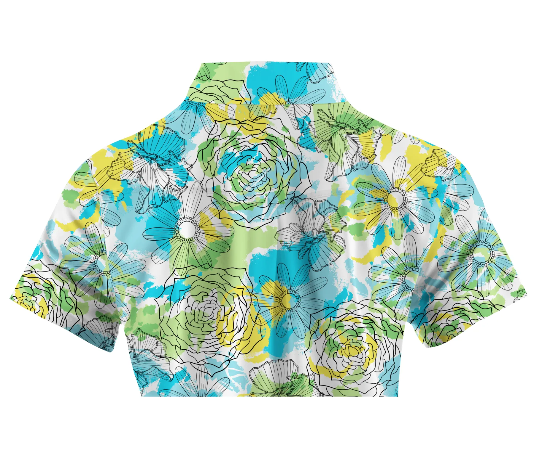 Cherryswing Women's Floral Pattern Short Sleeve Golf Shirt