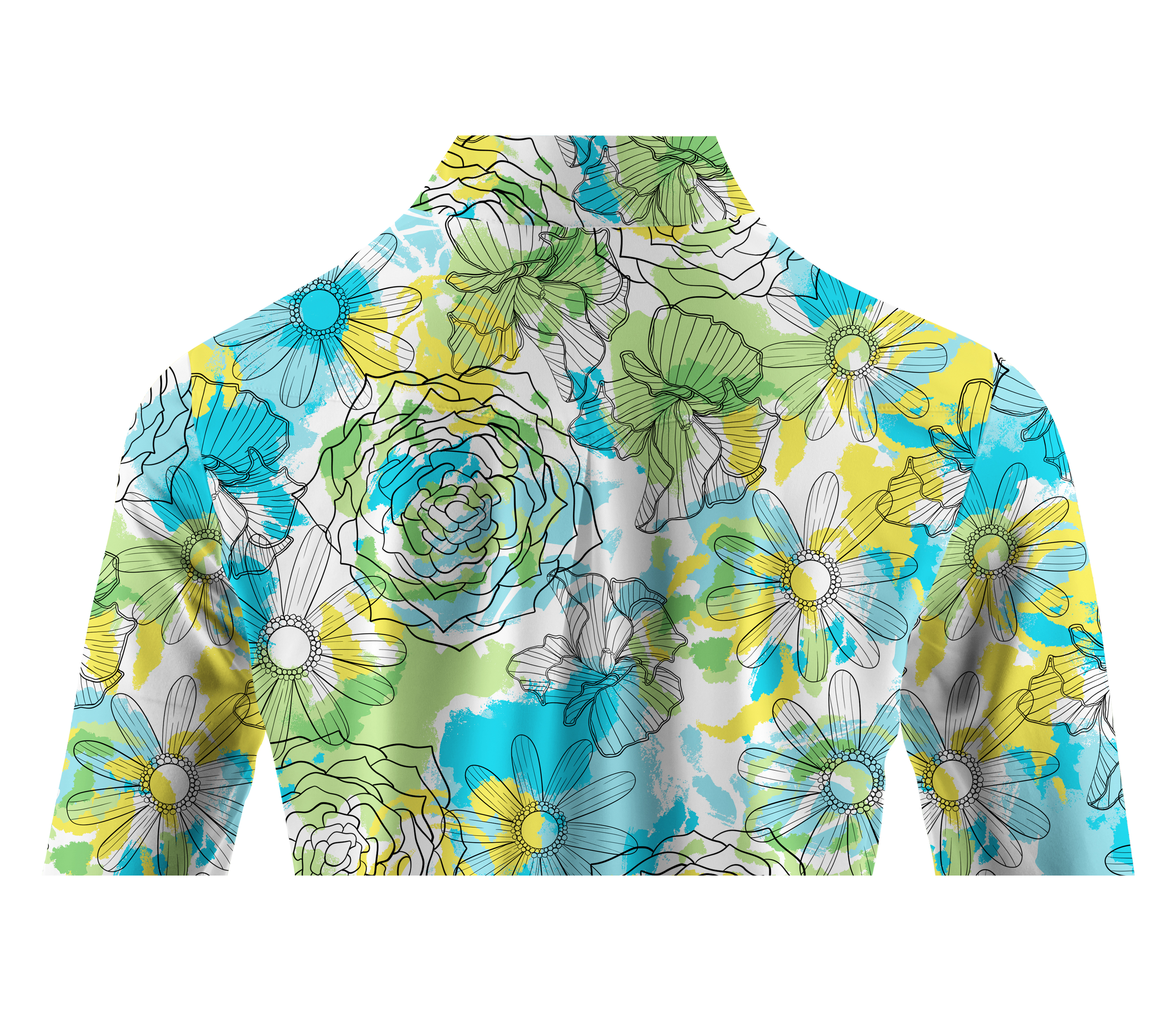 Cherryswing Women's Floral Pattern Long Sleeve Golf Shirt