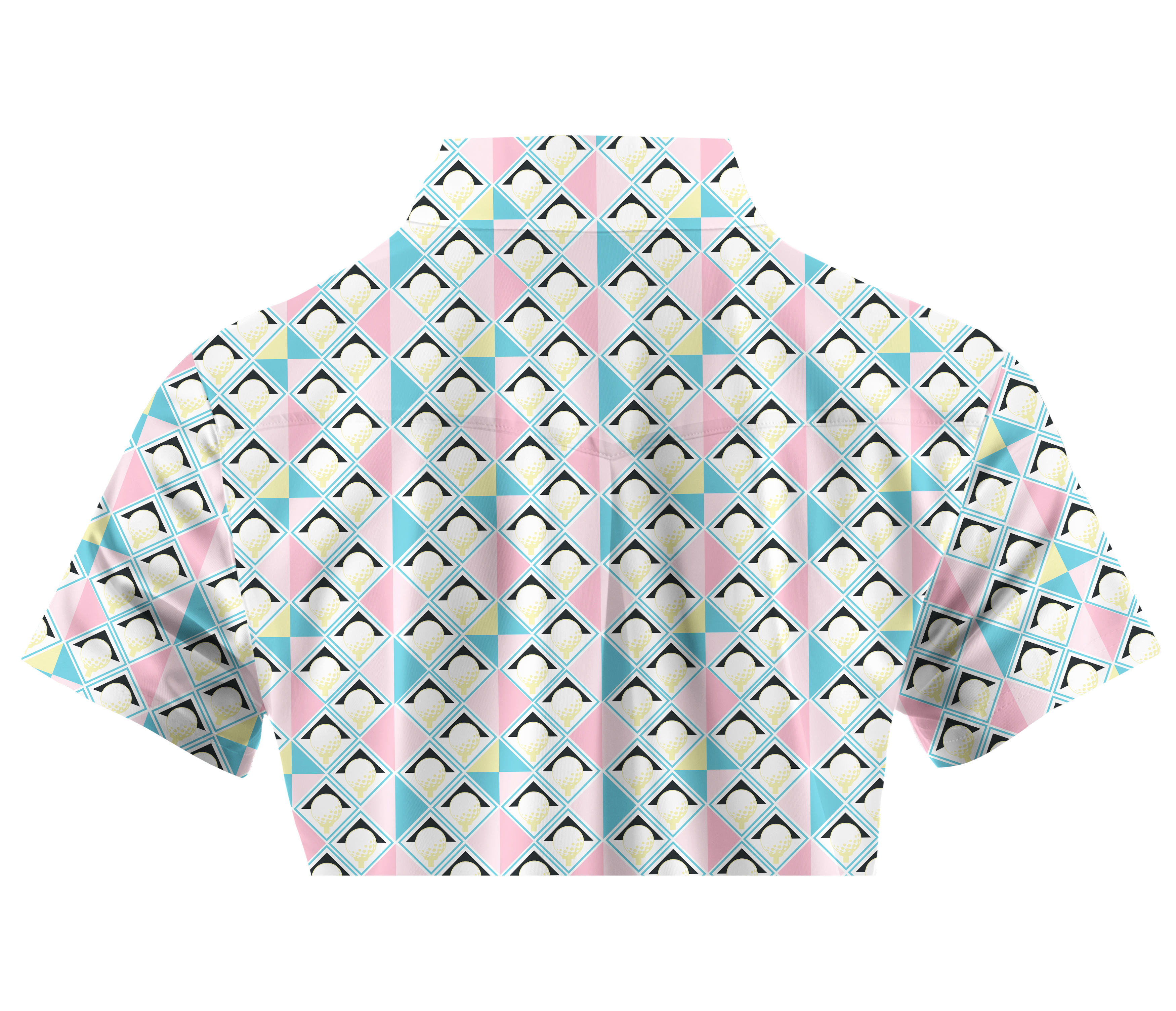 Cherryswing Women's Pastel Colors Geometric Short Sleeve Golf Shirt