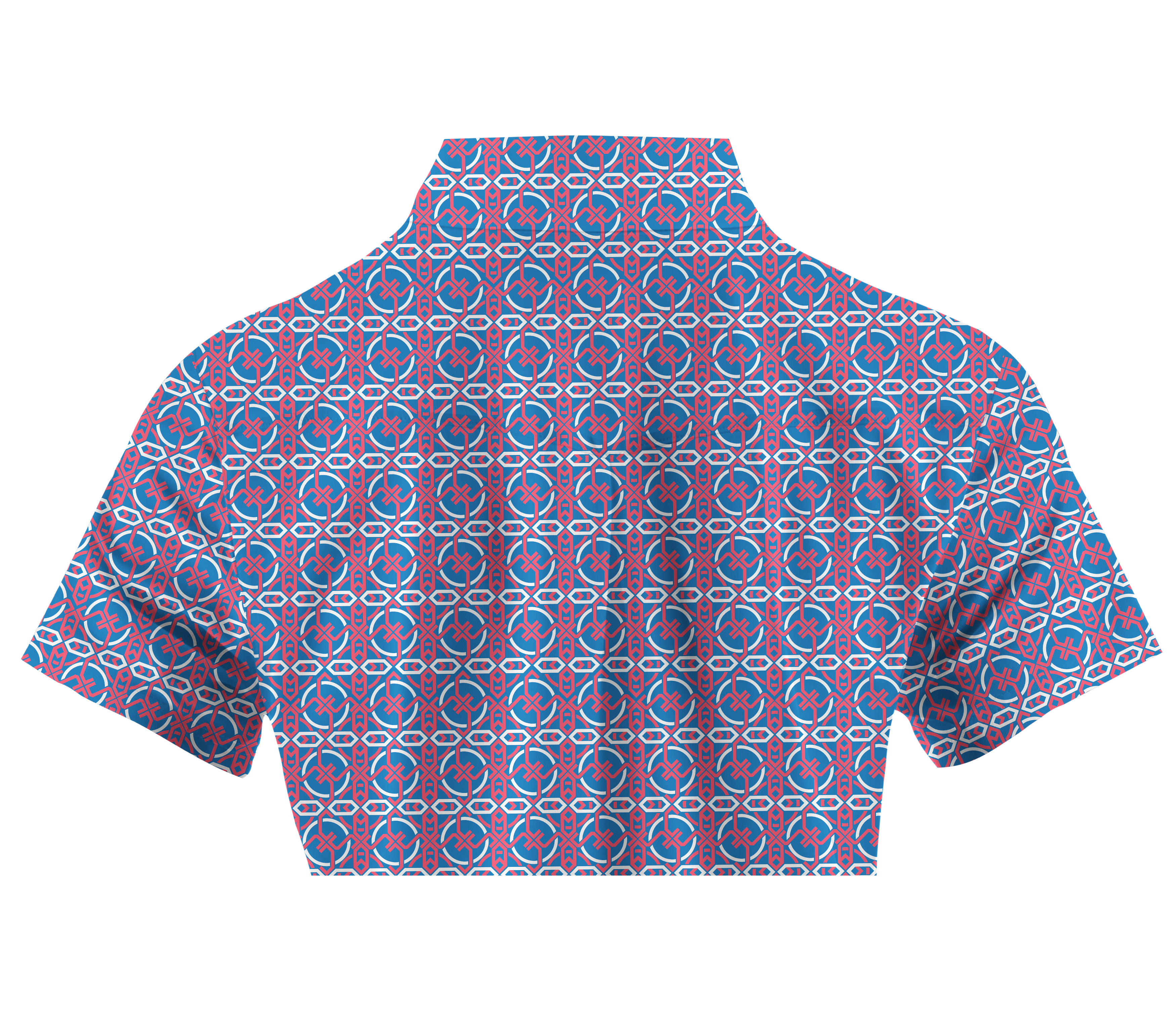 Cherryswing Women's Circular Motifs Short Sleeve Golf Shirt