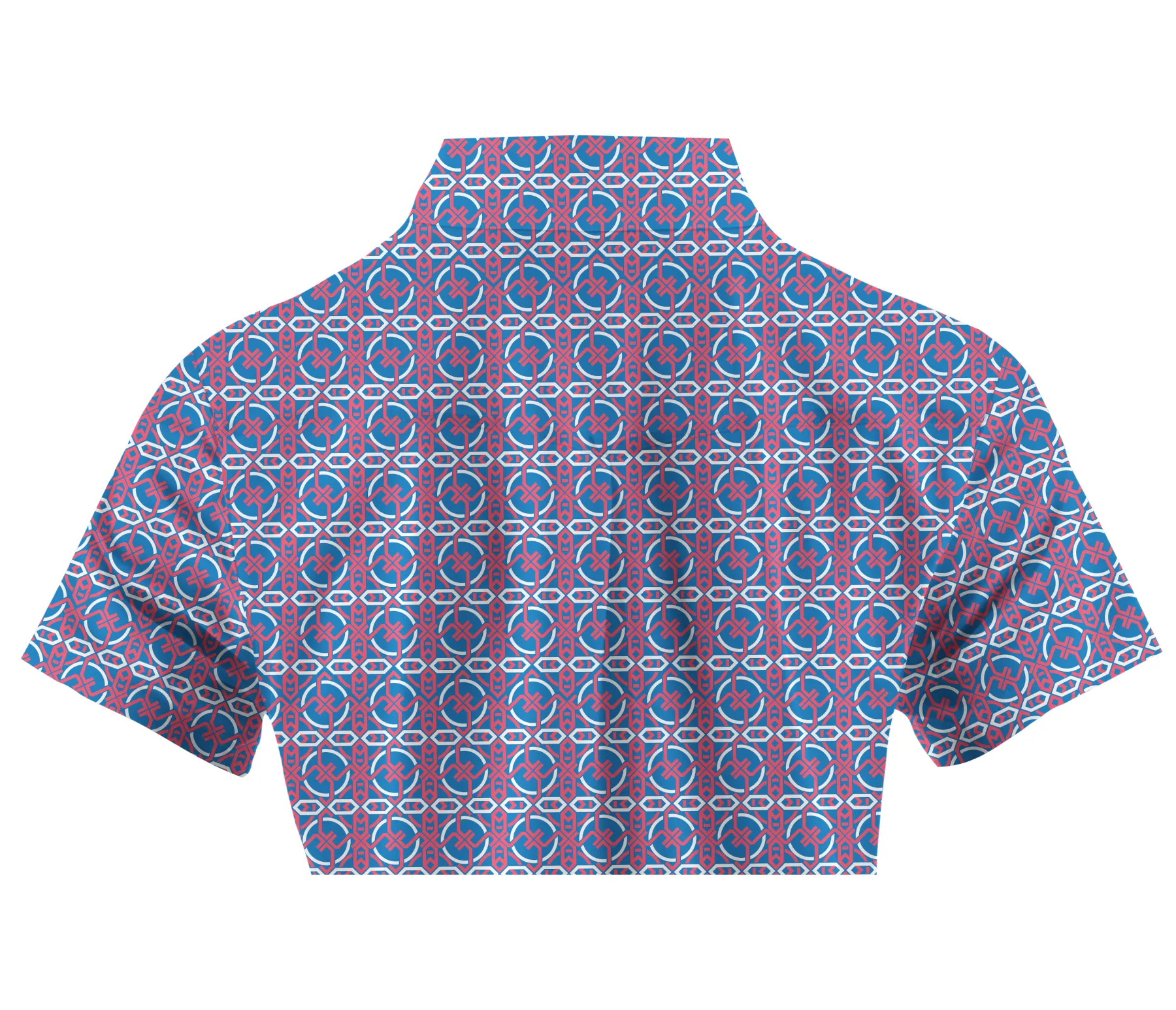 Cherryswing Women's Circular Motifs Short Sleeve Golf Shirt