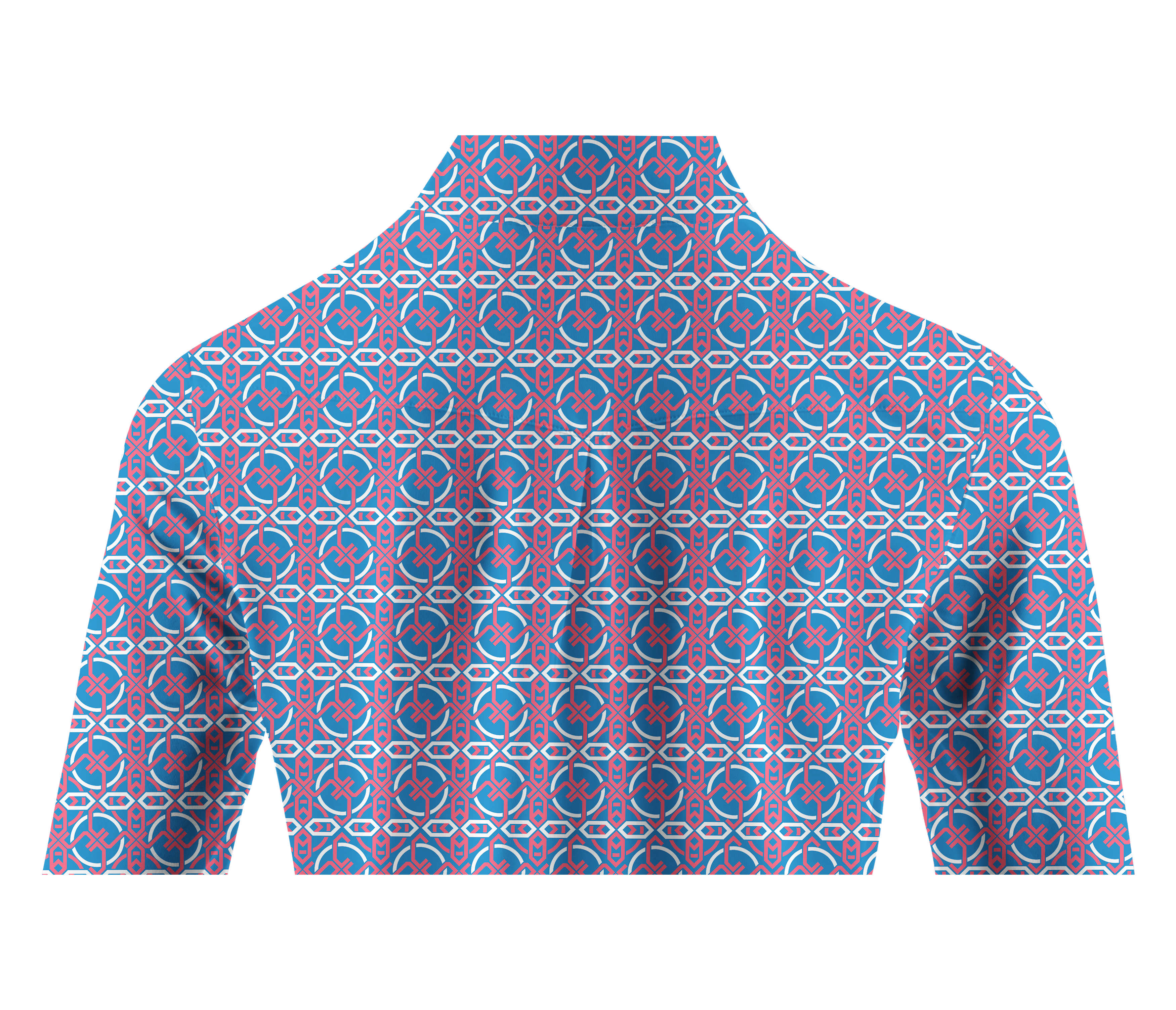 Cherryswing Women's Circular Motifs Long Sleeve Golf Shirt