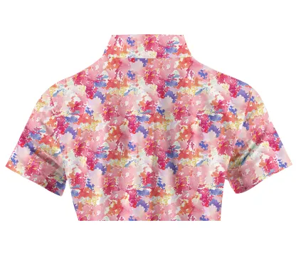 Cherryswing Women's Riot Of Colors Short Sleeve Golf Shirt