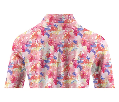 Cherryswing Women's Riot Of Colors Long Sleeve Golf Shirt