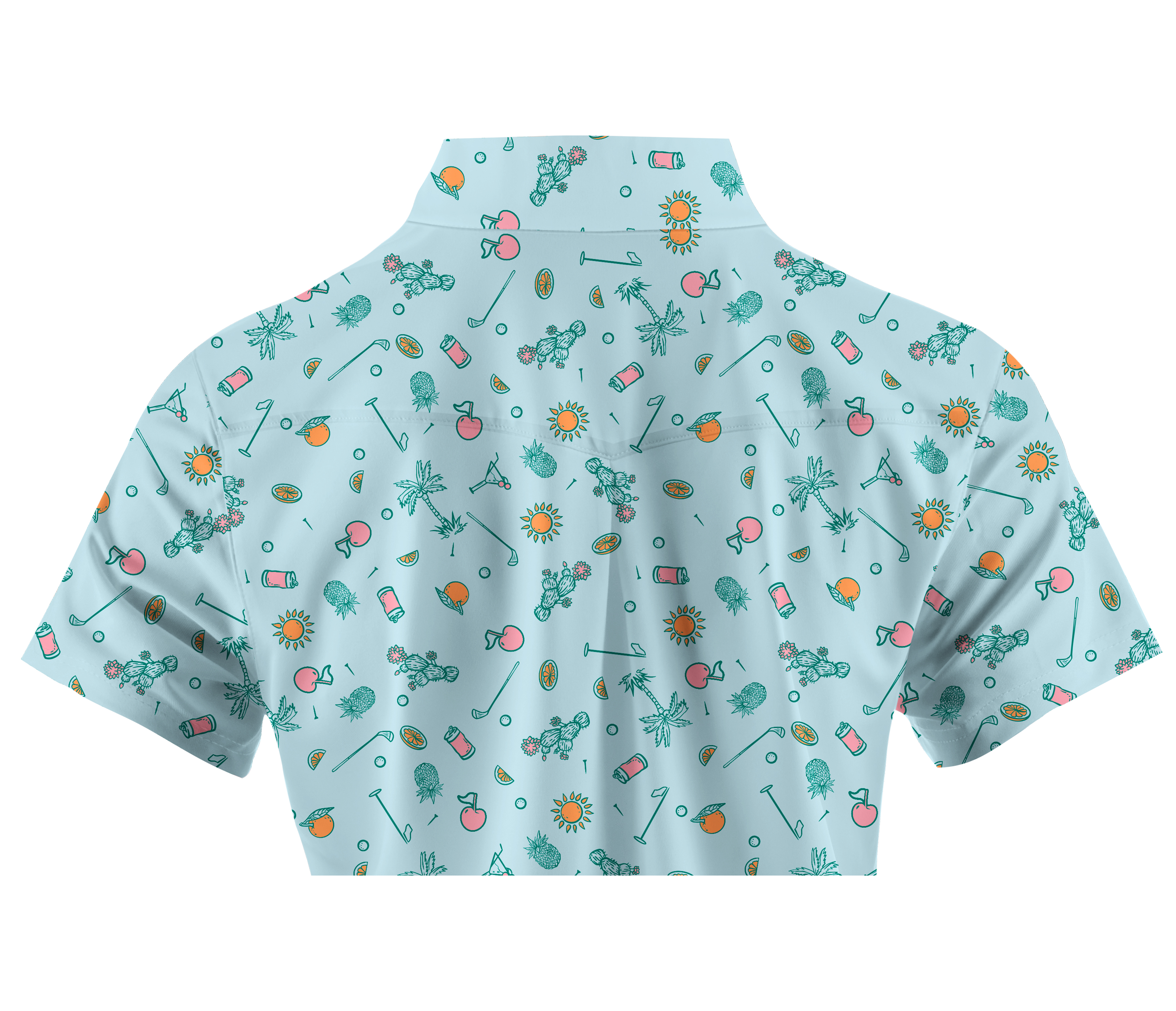 Cherryswing Women's Tropical Vacation Short Sleeve Golf Shirt