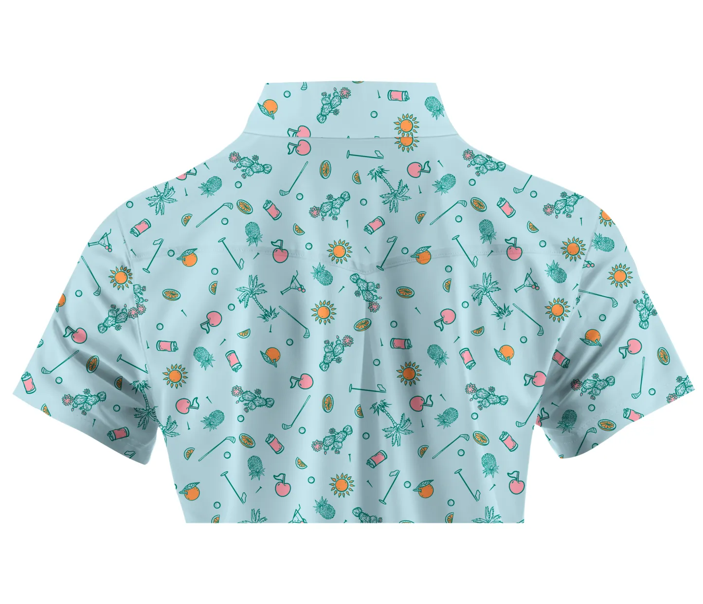 Cherryswing Women's Tropical Vacation Short Sleeve Golf Shirt