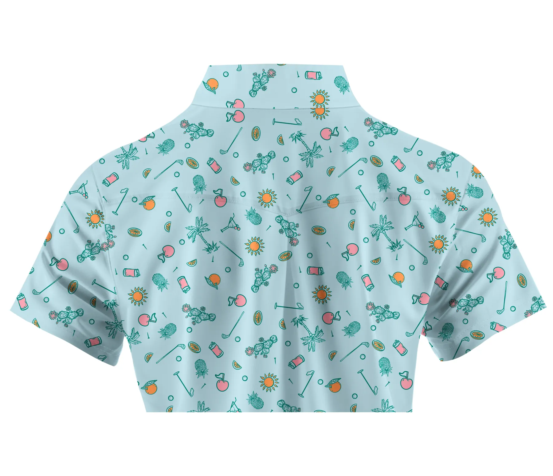 Cherryswing Women's Tropical Vacation Short Sleeve Golf Shirt