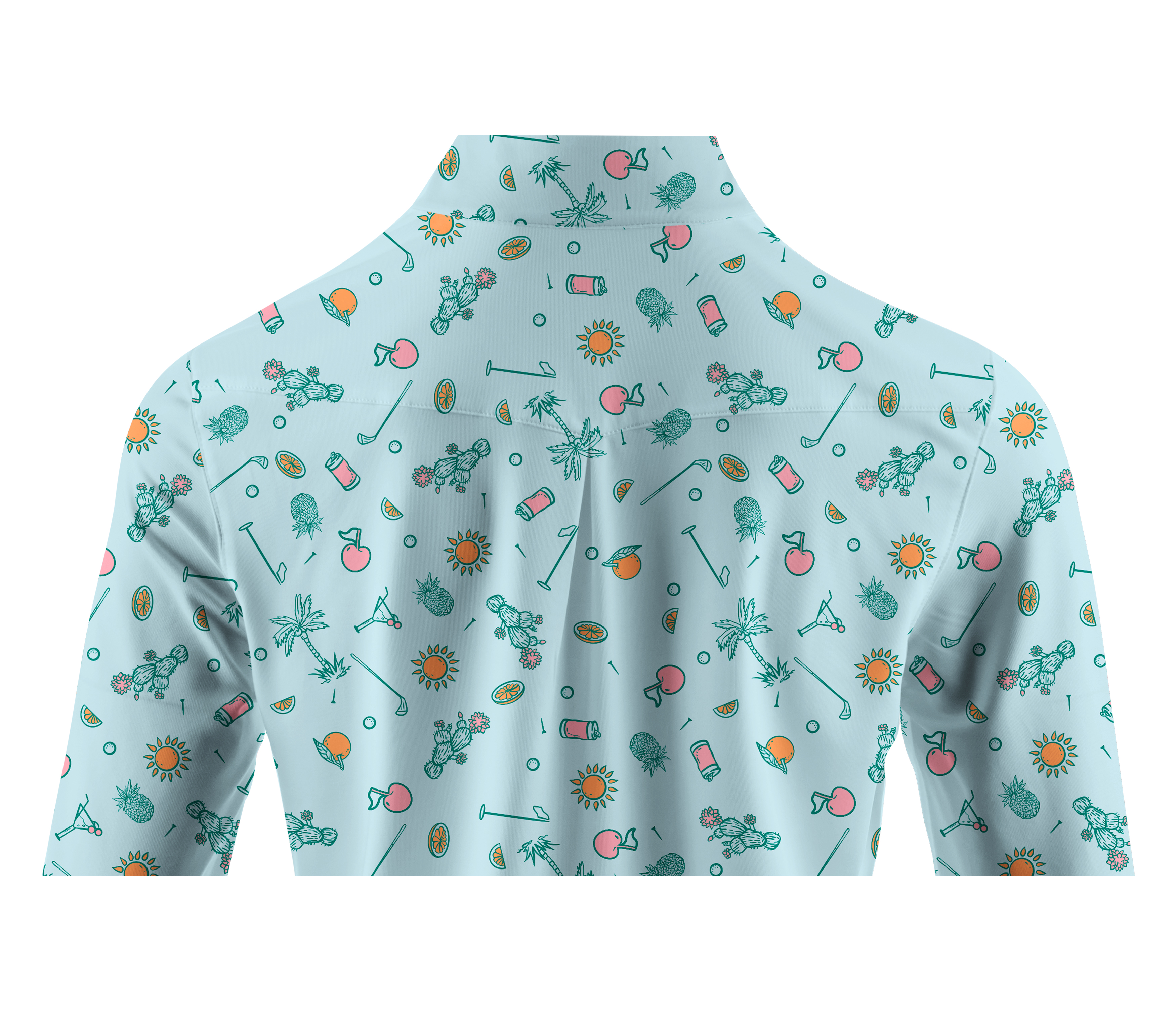 Cherryswing Women's Tropical Vacation Long Sleeve Golf Shirt