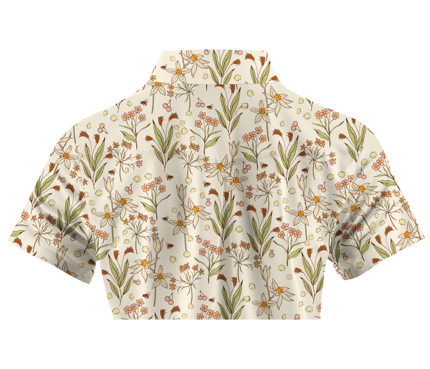 Cherryswing Women's Fantasy Flowers Short Sleeve Golf Shirt
