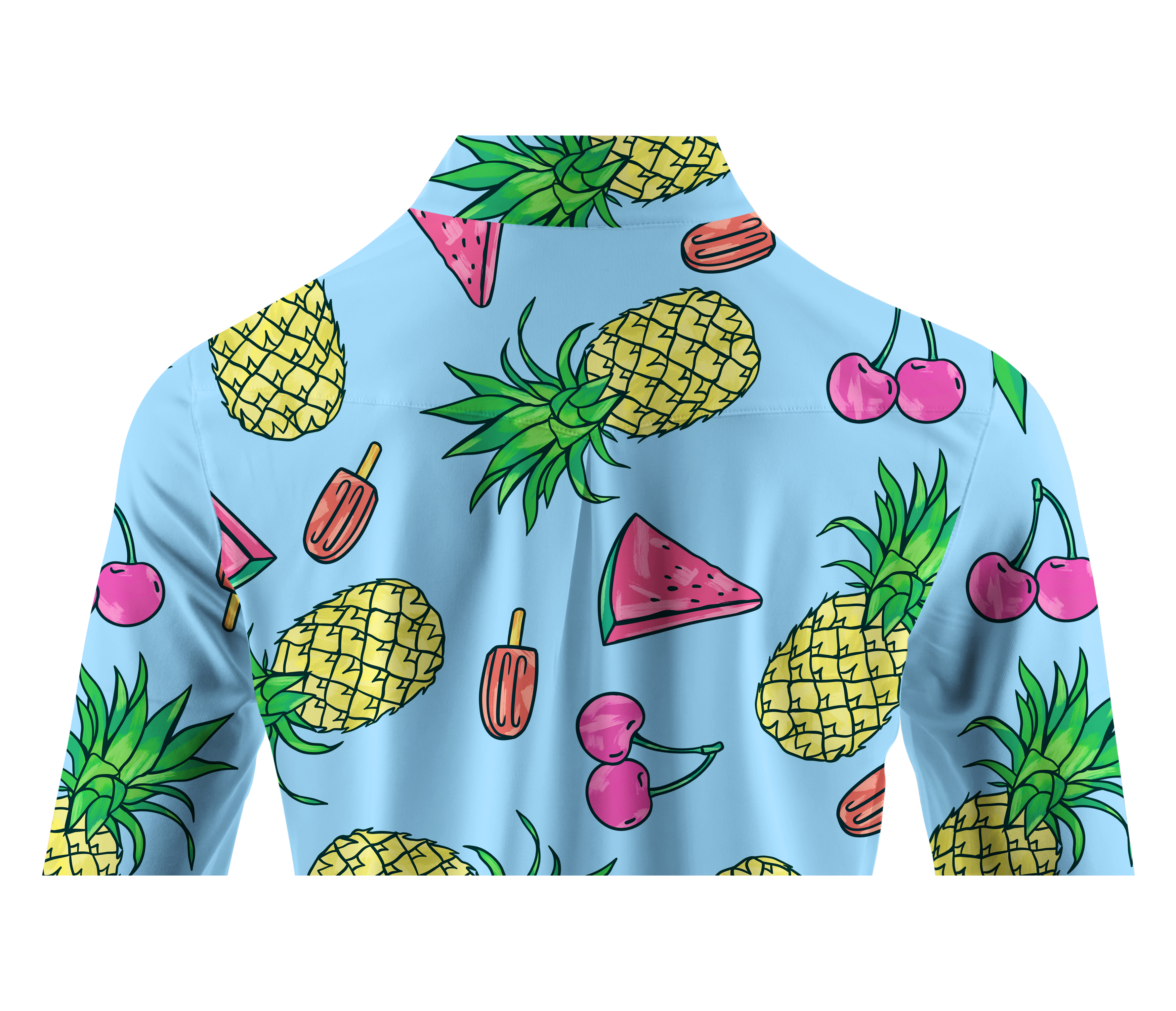 Cherryswing Women's Fruit Print Long Sleeve Golf Shirt