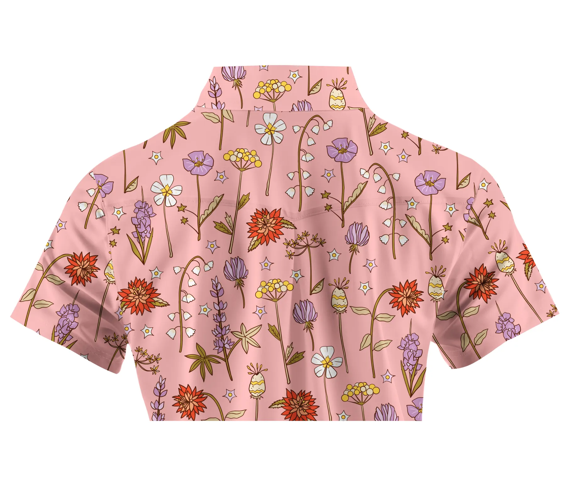 Cherryswing Women's Spring Meadow Symbols Short Sleeve Golf Shirt