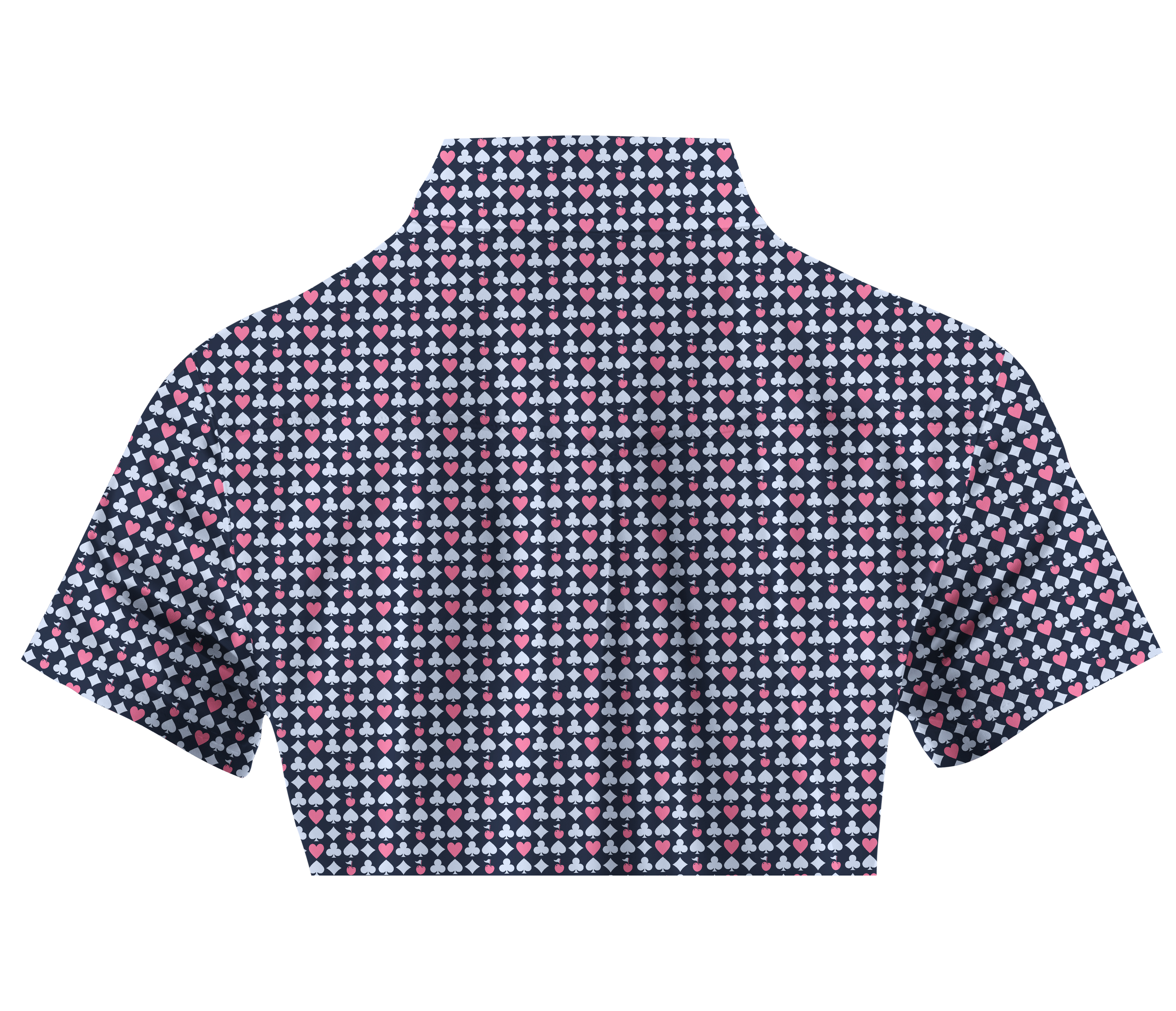 Cherryswing Women's Poker Print Short Sleeve Golf Shirt