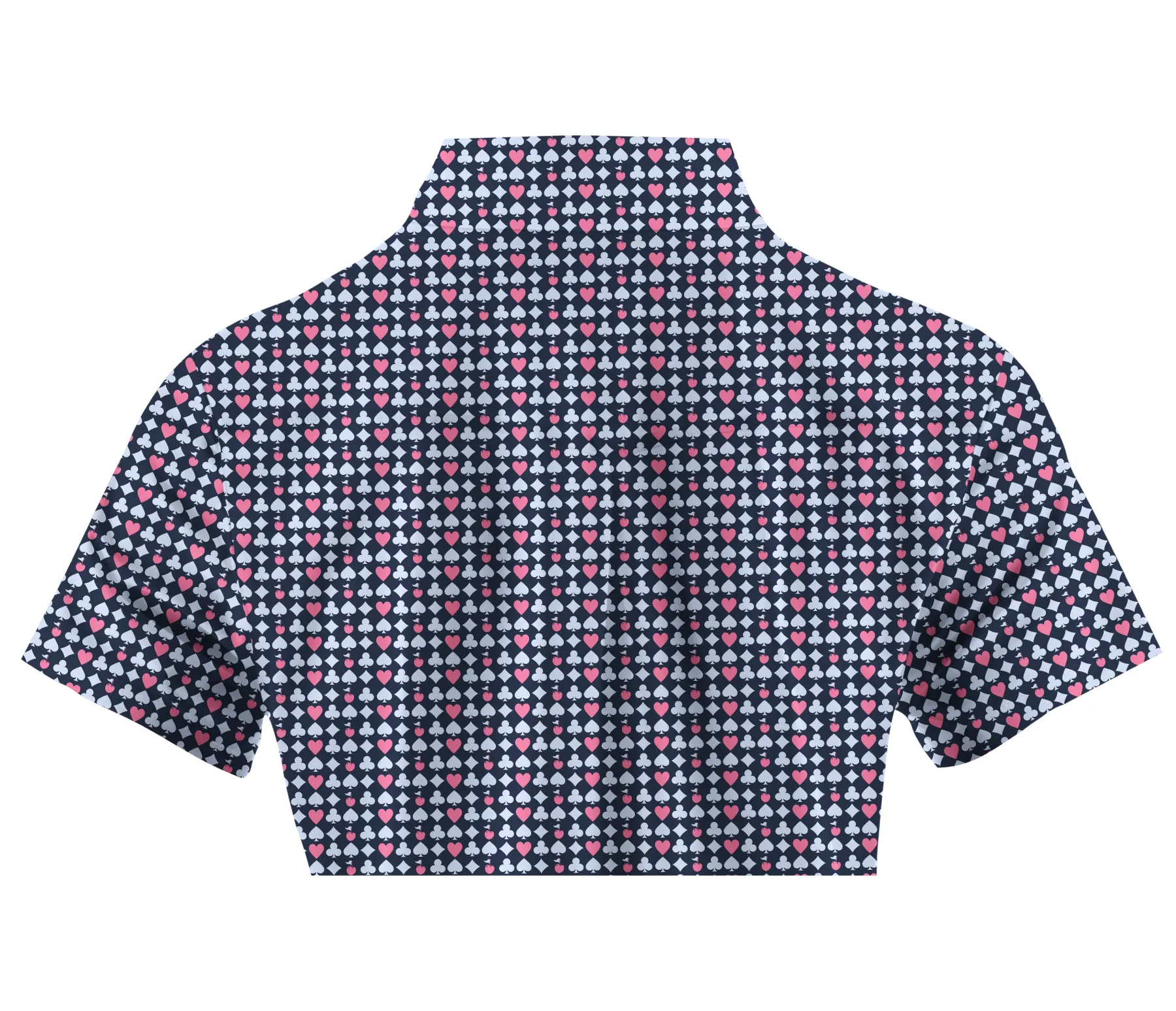 Cherryswing Women's Poker Print Short Sleeve Golf Shirt