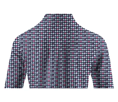 Cherryswing Women's Poker Print Long Sleeve Golf Shirt