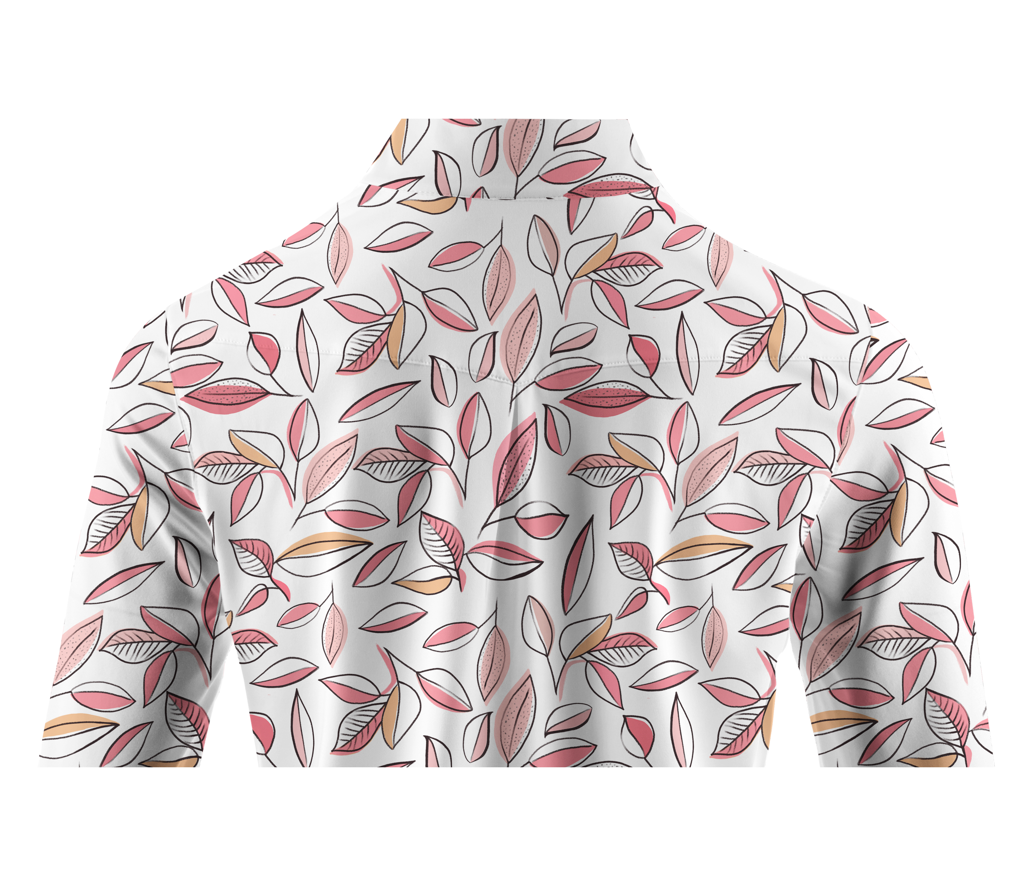 Cherryswing Women's Autumn Leaves Long Sleeve Golf Shirt