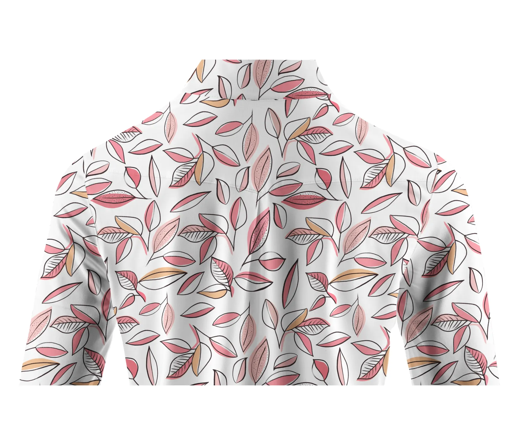 Cherryswing Women's Autumn Leaves Long Sleeve Golf Shirt