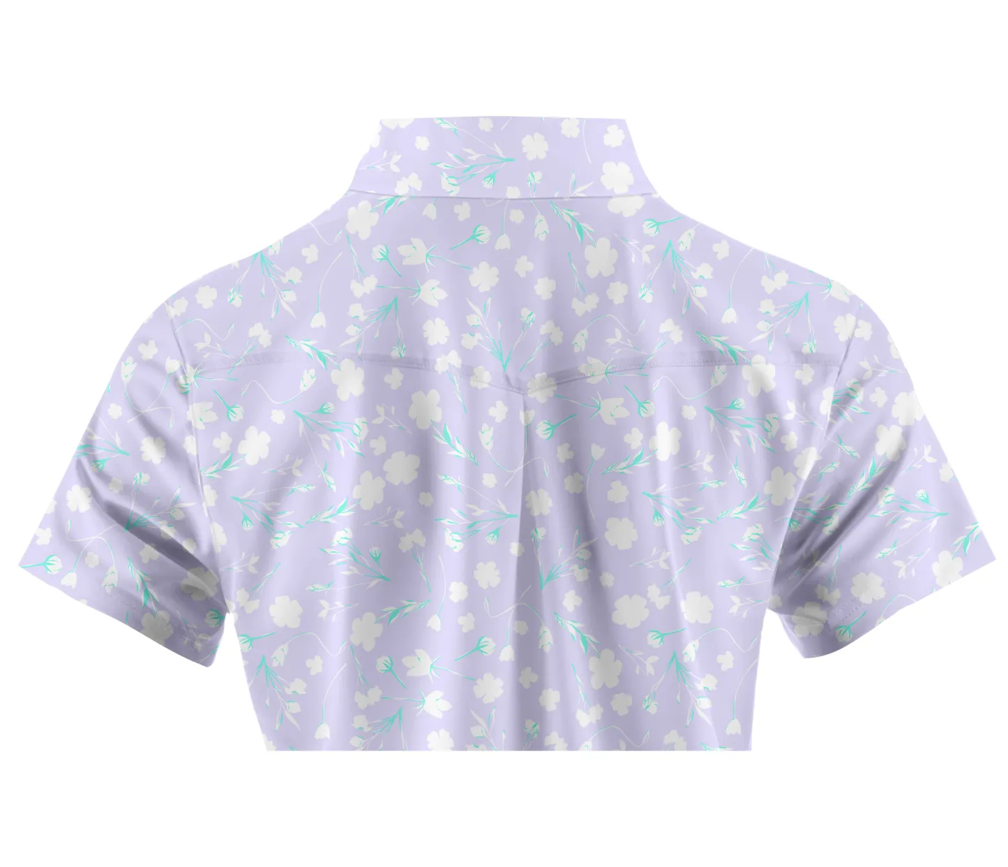 Cherryswing Women's Lavender in Full Bloom Short Sleeve Golf Shirt