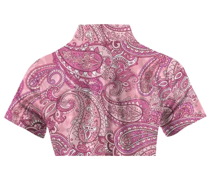 Cherryswing Women's Paisley Short Sleeve Golf Shirt