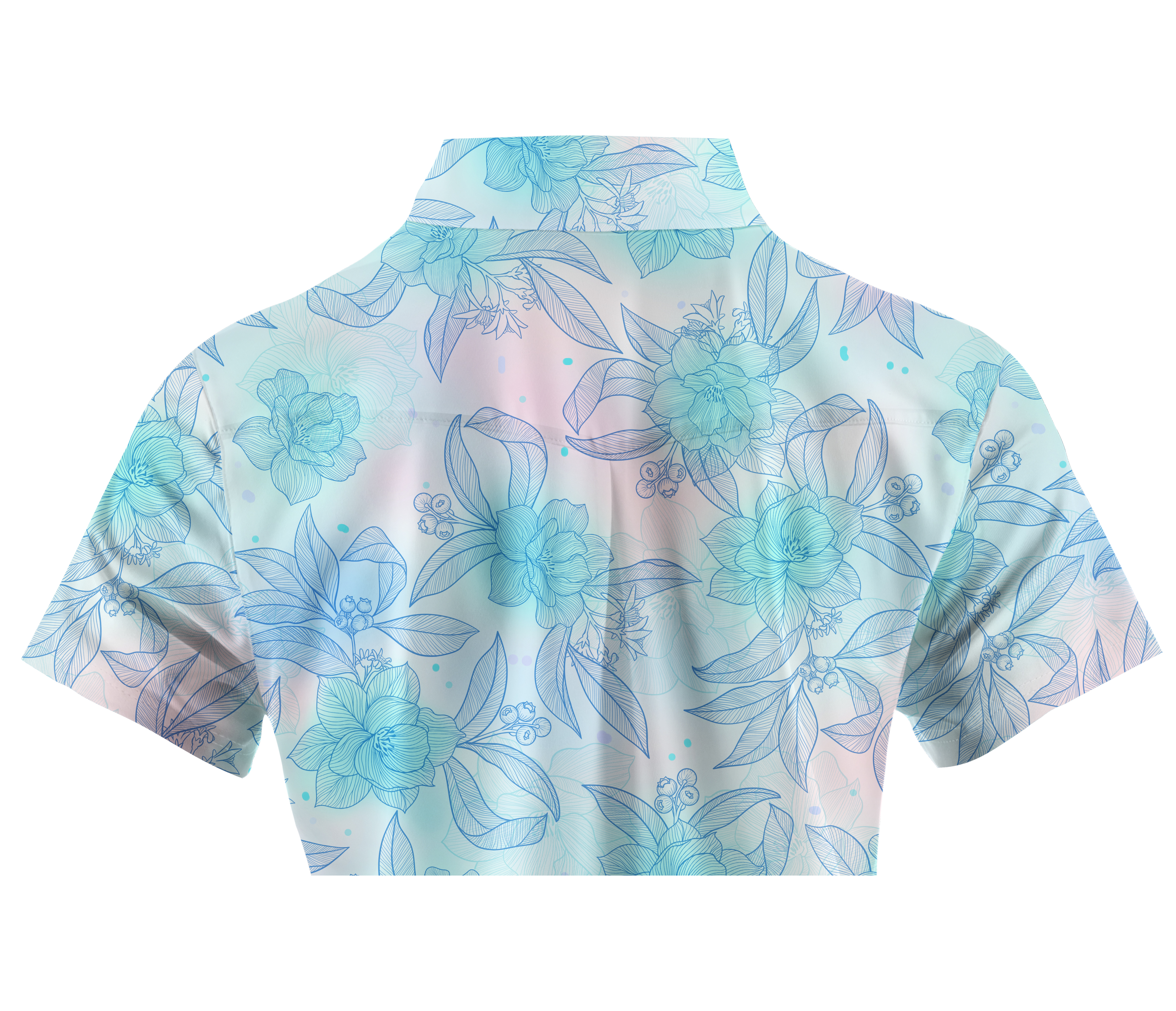 Cherryswing Women's Impressionist Blooms Golf Short Sleeve Polo Shirt