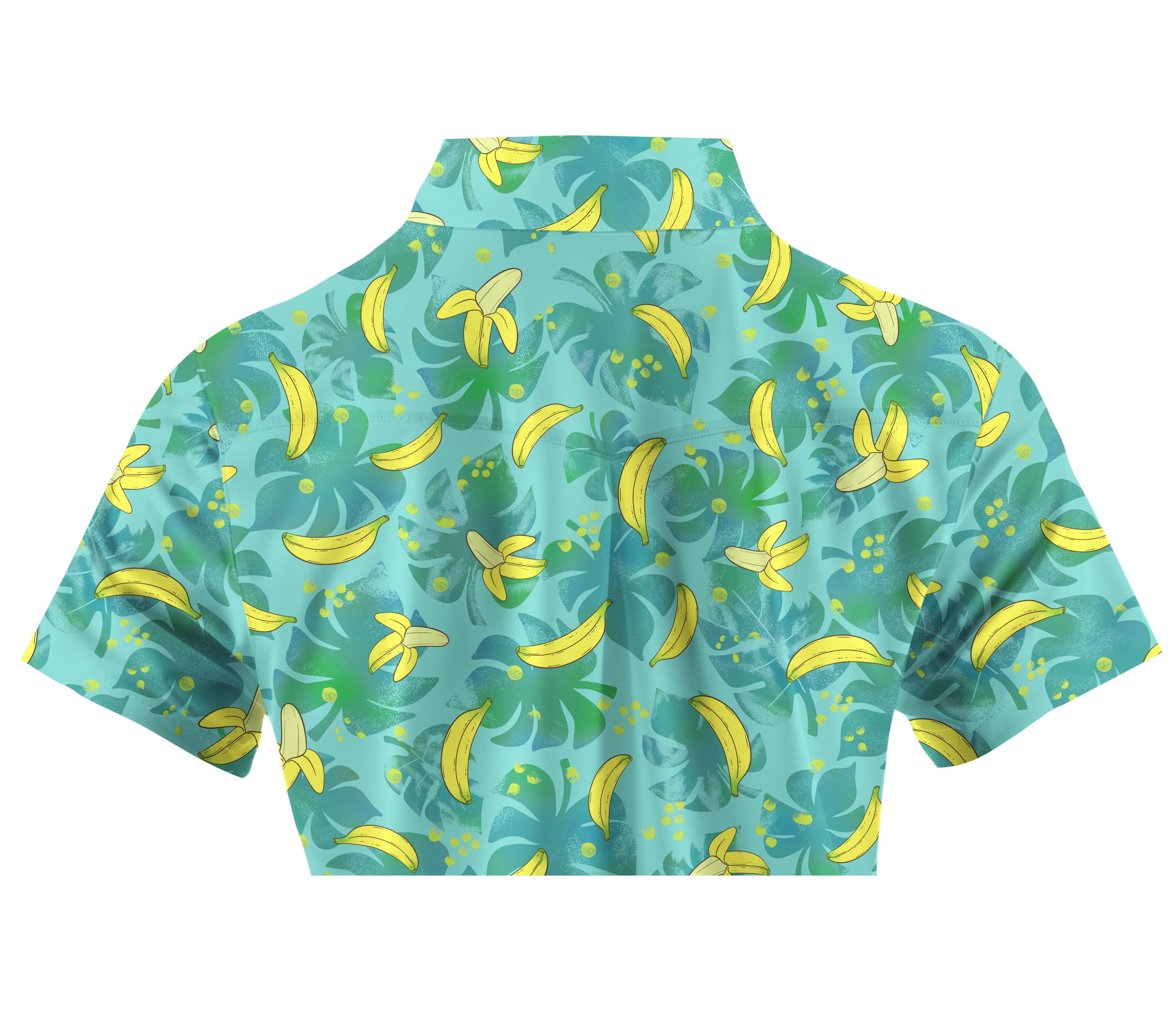 Cherryswing Women's Hawaiian Banana Golf Short Sleeve Polo Shirt