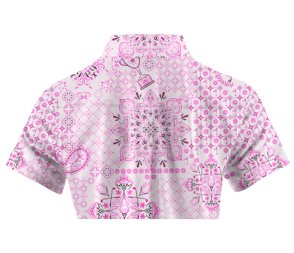 Cherryswing Women's Ethnic Pattern Golf Short Sleeve Polo Shirt