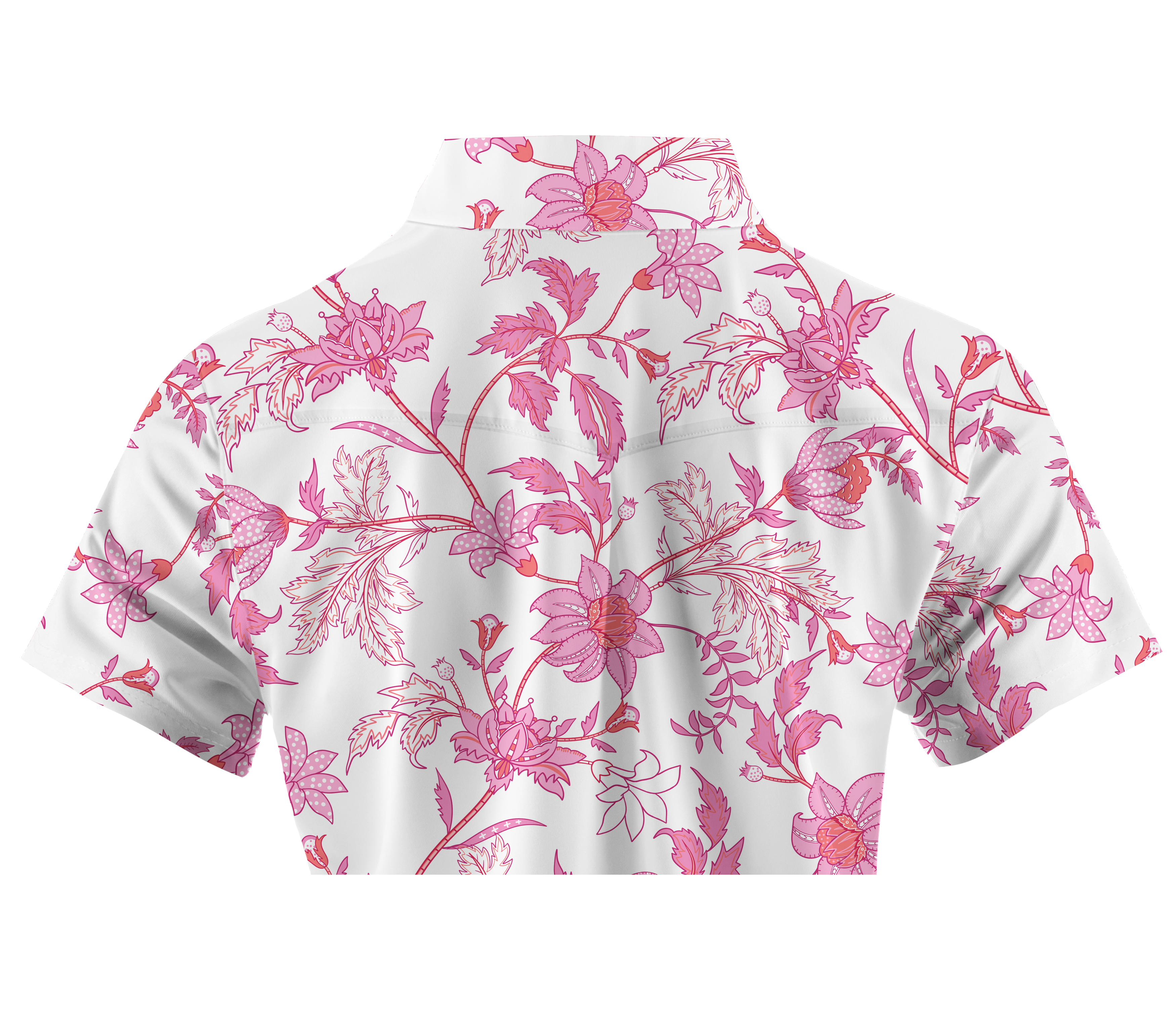 Cherryswing Women's Pink Blossoms Golf Short Sleeve Polo Shirt