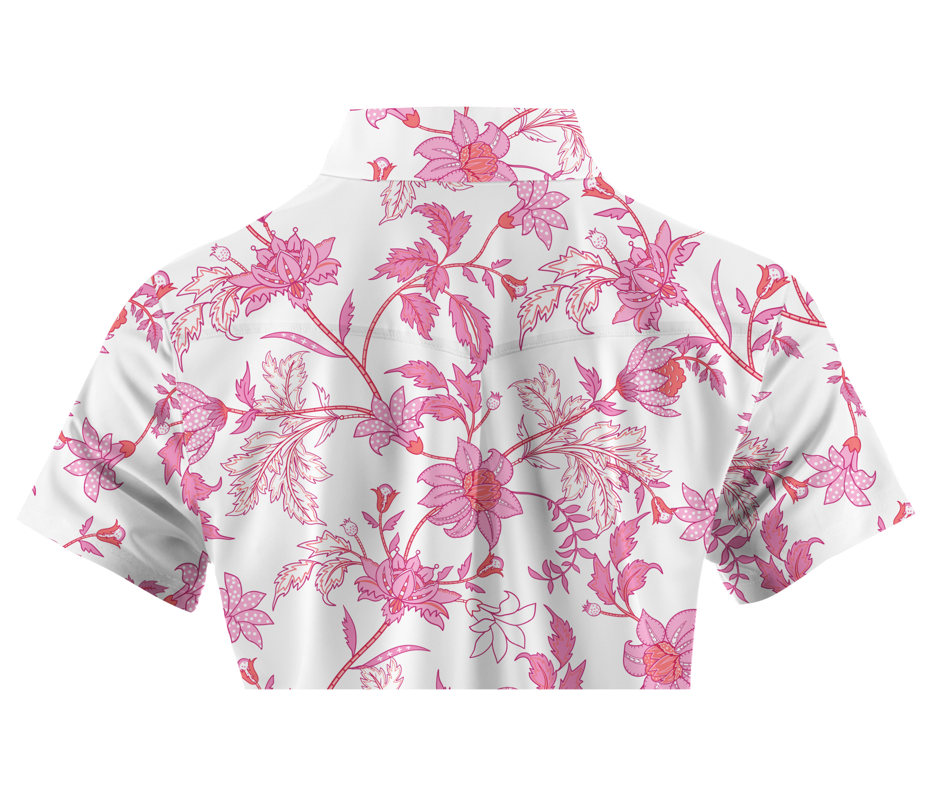 Cherryswing Women's Pink Blossoms Golf Short Sleeve Polo Shirt