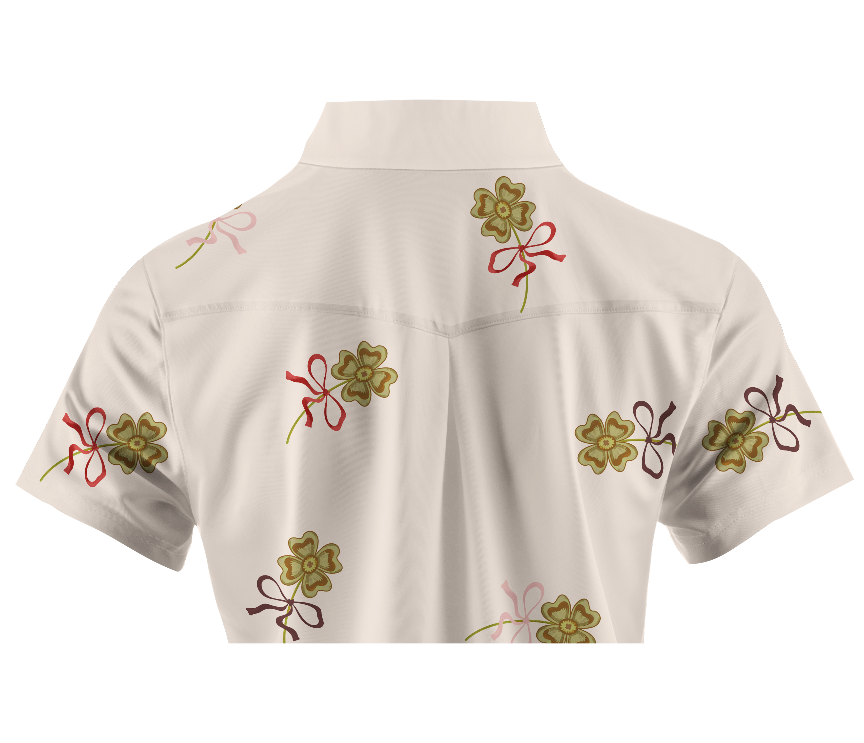 Cherryswing Women's Four Leaf Clover Golf Short Sleeve Polo Shirt