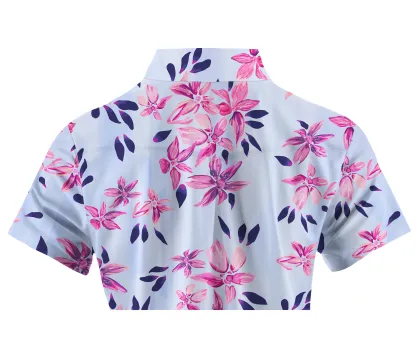 Cherryswing Women's Springtime Garden Golf Short Sleeve Polo Shirt