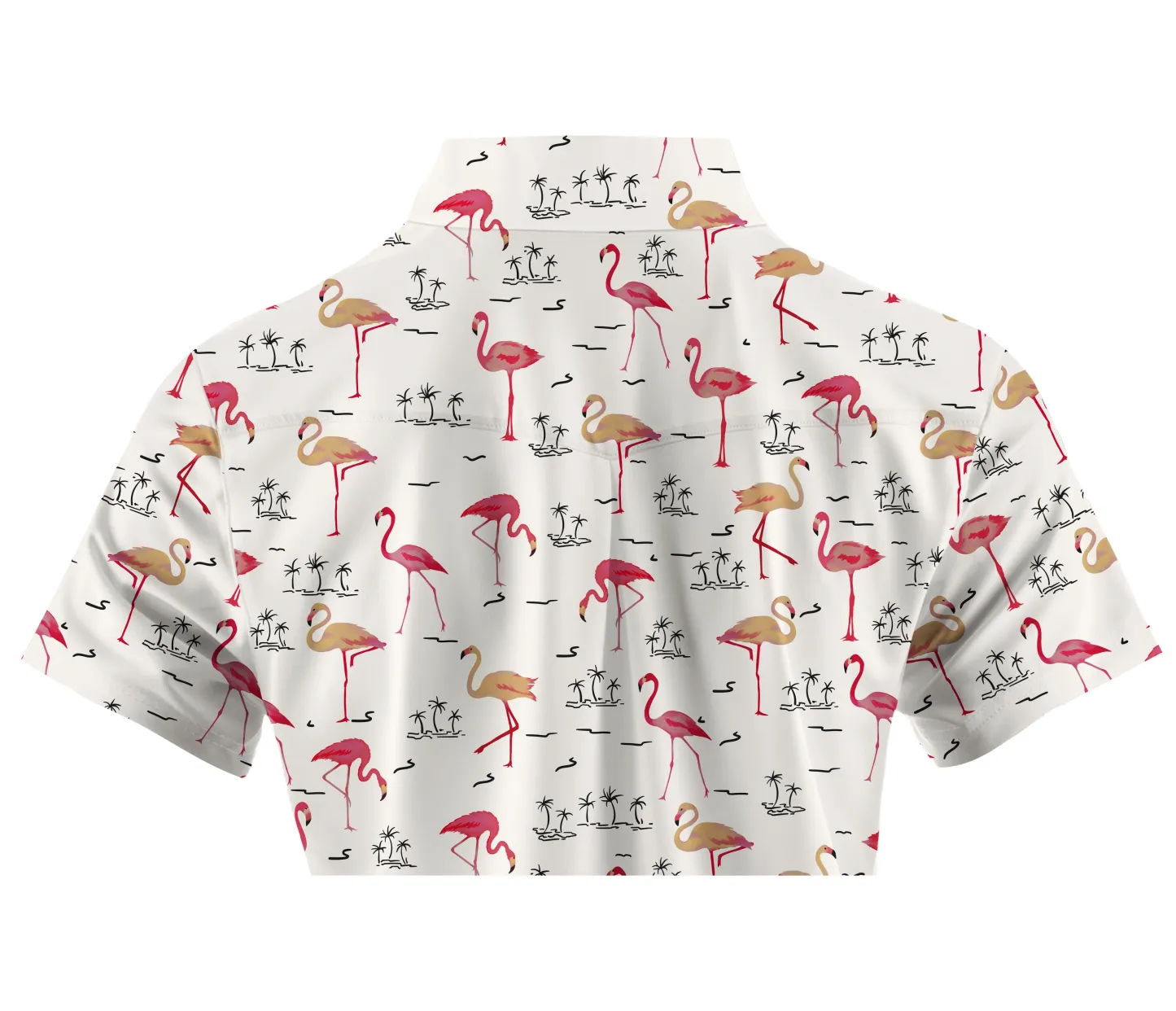 Cherryswing Women's Playful Flamingo Golf Short Sleeve Polo Shirt