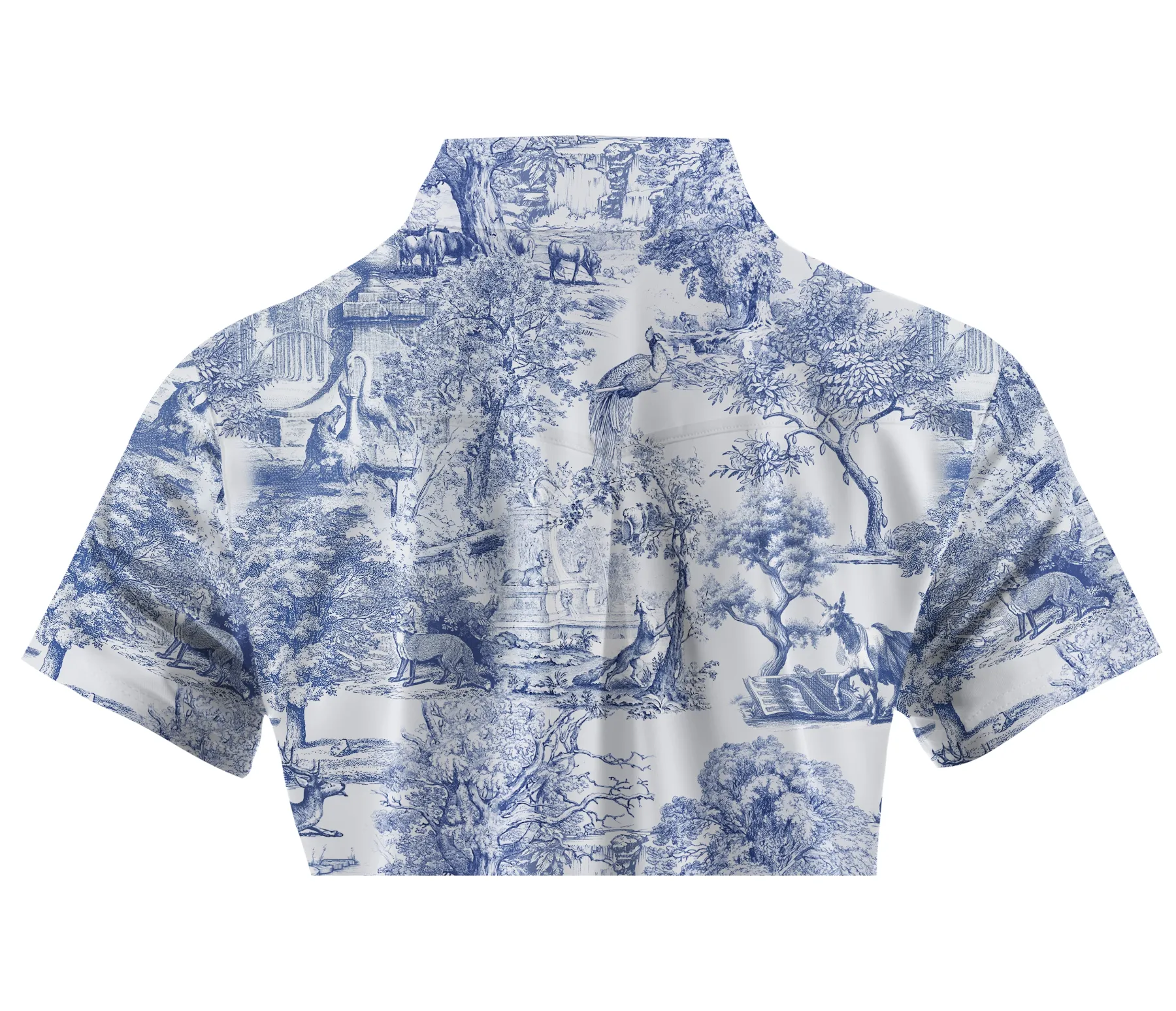 Cherryswing Women's Landscape Painting Golf Short Sleeve Polo Shirt