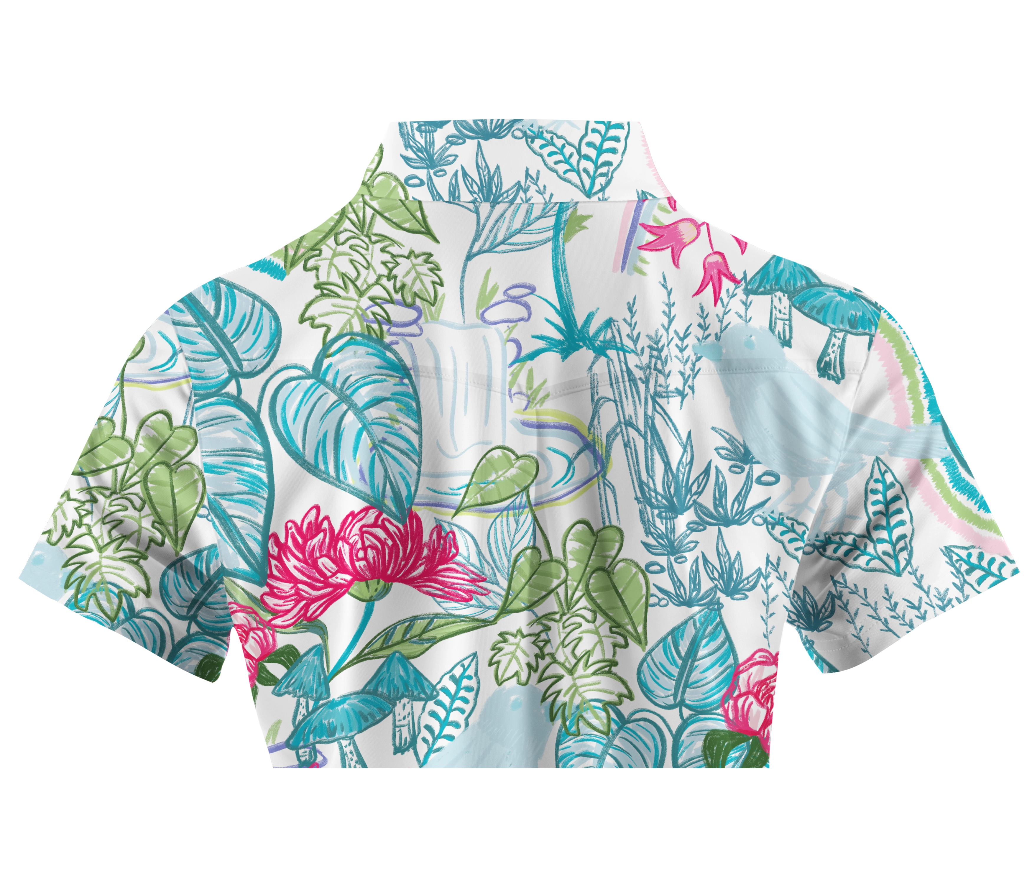 Cherryswing Women's Tropical Rainforest Golf Short Sleeve Polo Shirt